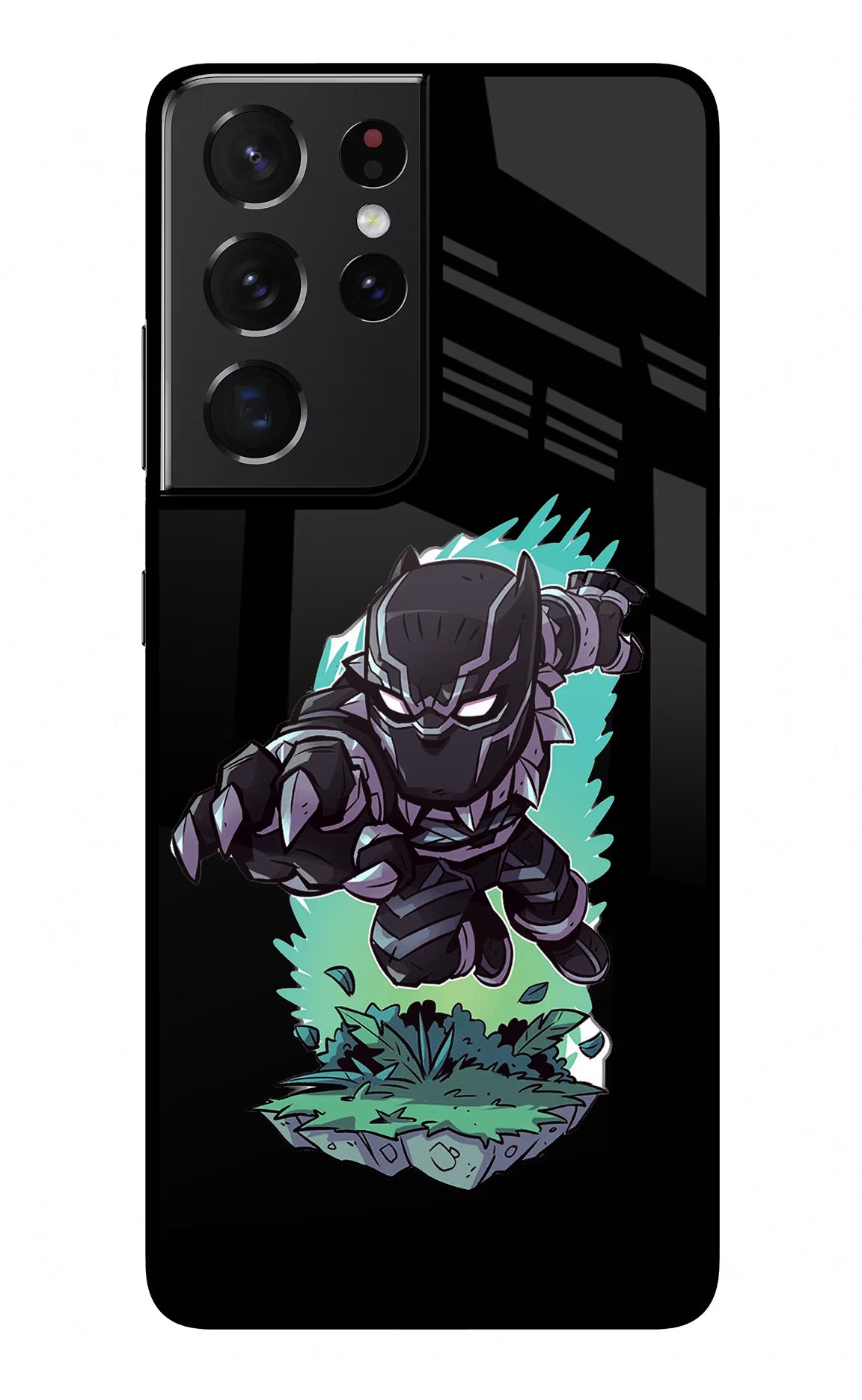 Black Panther Samsung S21 Ultra Back Cover - Black Panther Samsung S21 Ultra Glass Case Back Cover by Casekaro Black Panther Samsung S21 Ultra Glass Case Back Cover by Casekaro