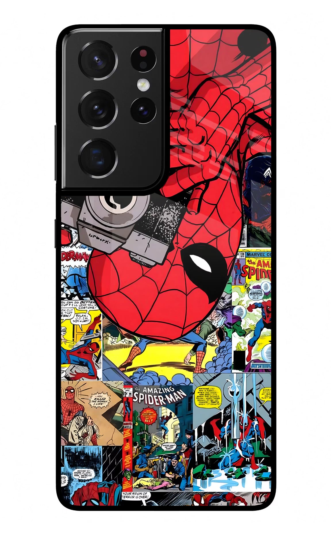 Spider Man Samsung S21 Ultra Glass Case - Spider Man Samsung S21 Ultra Glass Case Spider Man Samsung S21 Ultra Glass Case