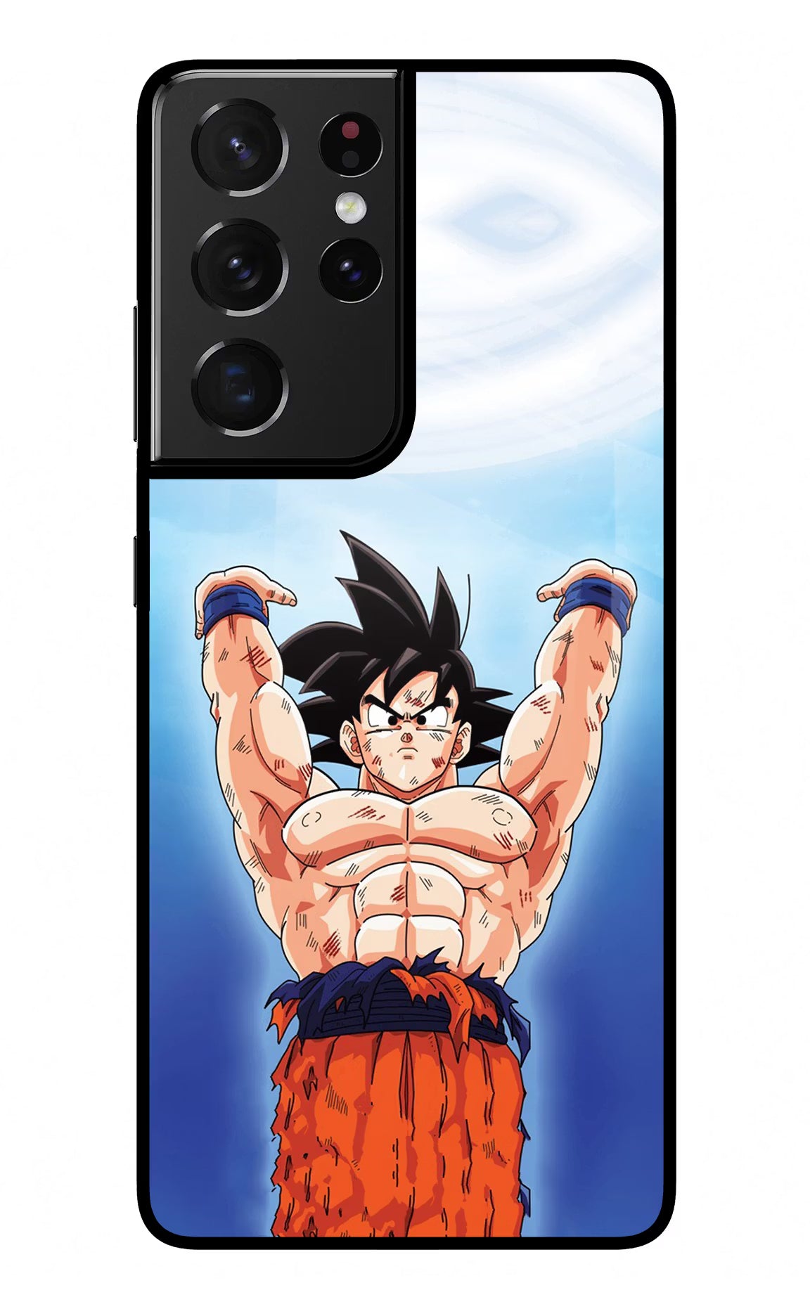 Goku Power Samsung S21 Ultra Back Cover - Goku Power Samsung S21 Ultra Glass Case Back Cover by Casekaro Goku Power Samsung S21 Ultra Glass Case Back Cover by Casekaro