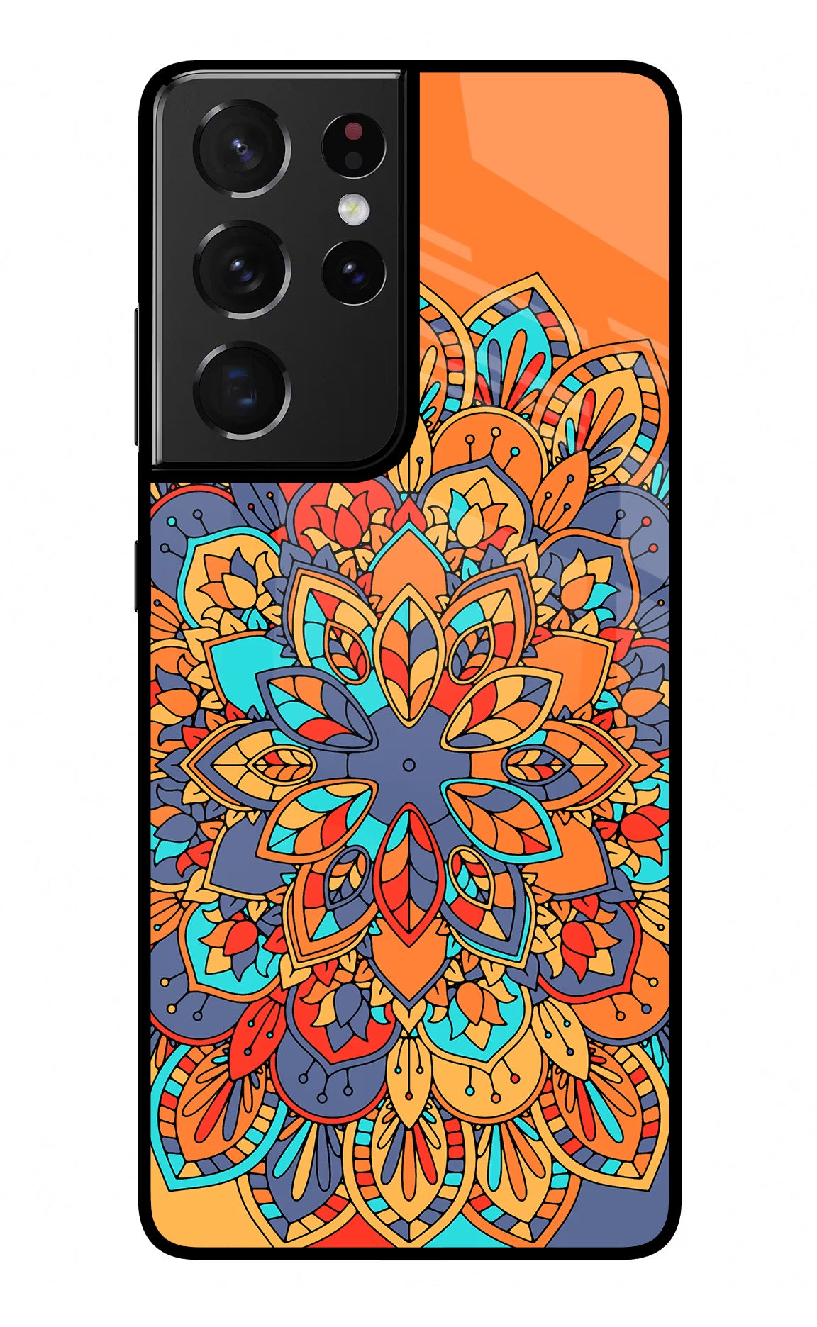 Color Mandala Samsung S21 Ultra Back Cover - Color Mandala Samsung S21 Ultra Glass Case Back Cover by Casekaro Color Mandala Samsung S21 Ultra Glass Case Back Cover by Casekaro