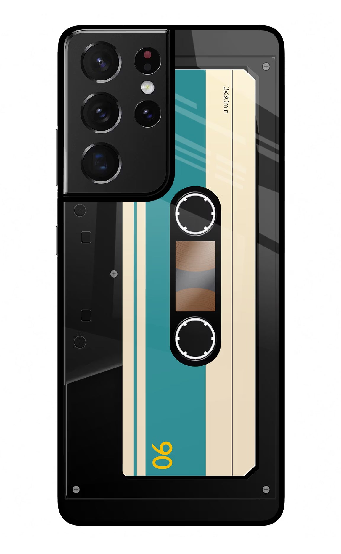 Cassette Samsung S21 Ultra Back Cover - Cassette Samsung S21 Ultra Glass Case Back Cover by Casekaro Cassette Samsung S21 Ultra Glass Case Back Cover by Casekaro