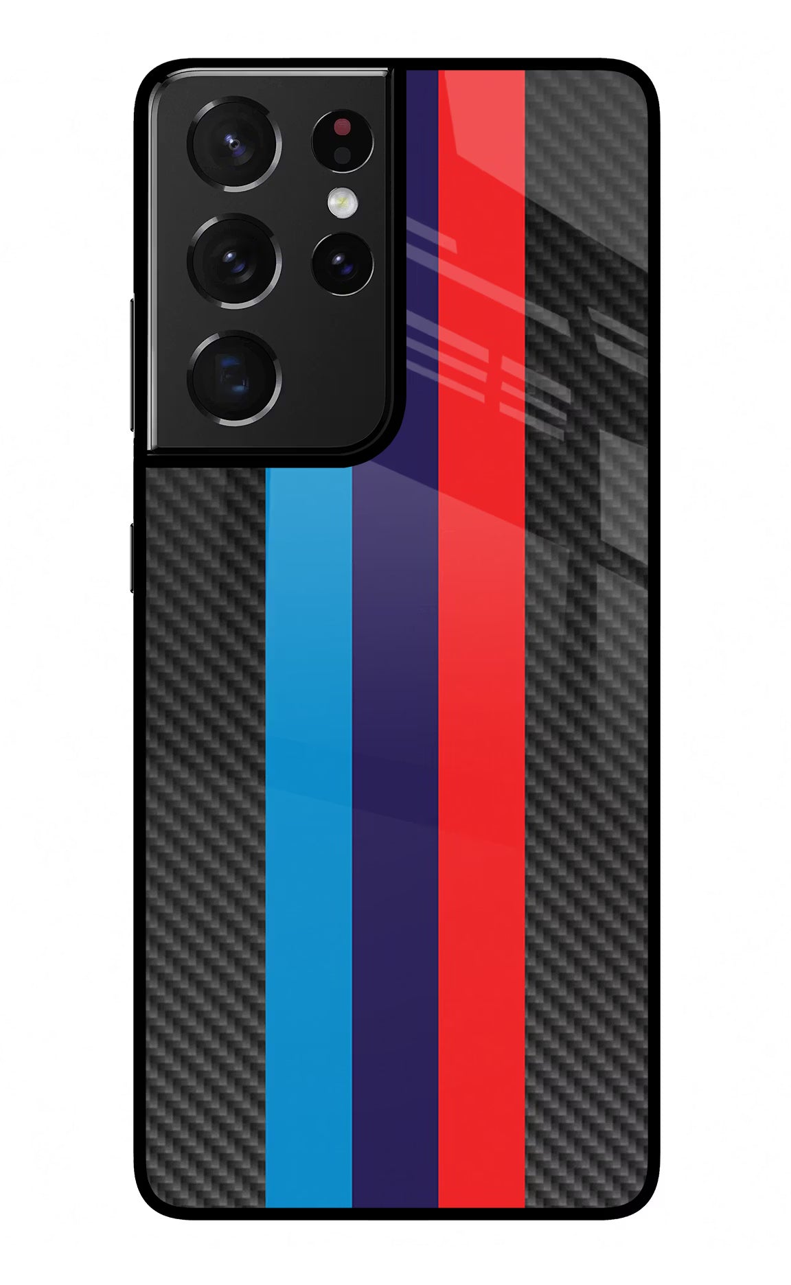 BMW Stripes Pattern Samsung S21 Ultra Back Cover - BMW Stripes Pattern Samsung S21 Ultra Glass Case Back Cover by Casekaro BMW Stripes Pattern Samsung S21 Ultra Glass Case Back Cover by Casekaro