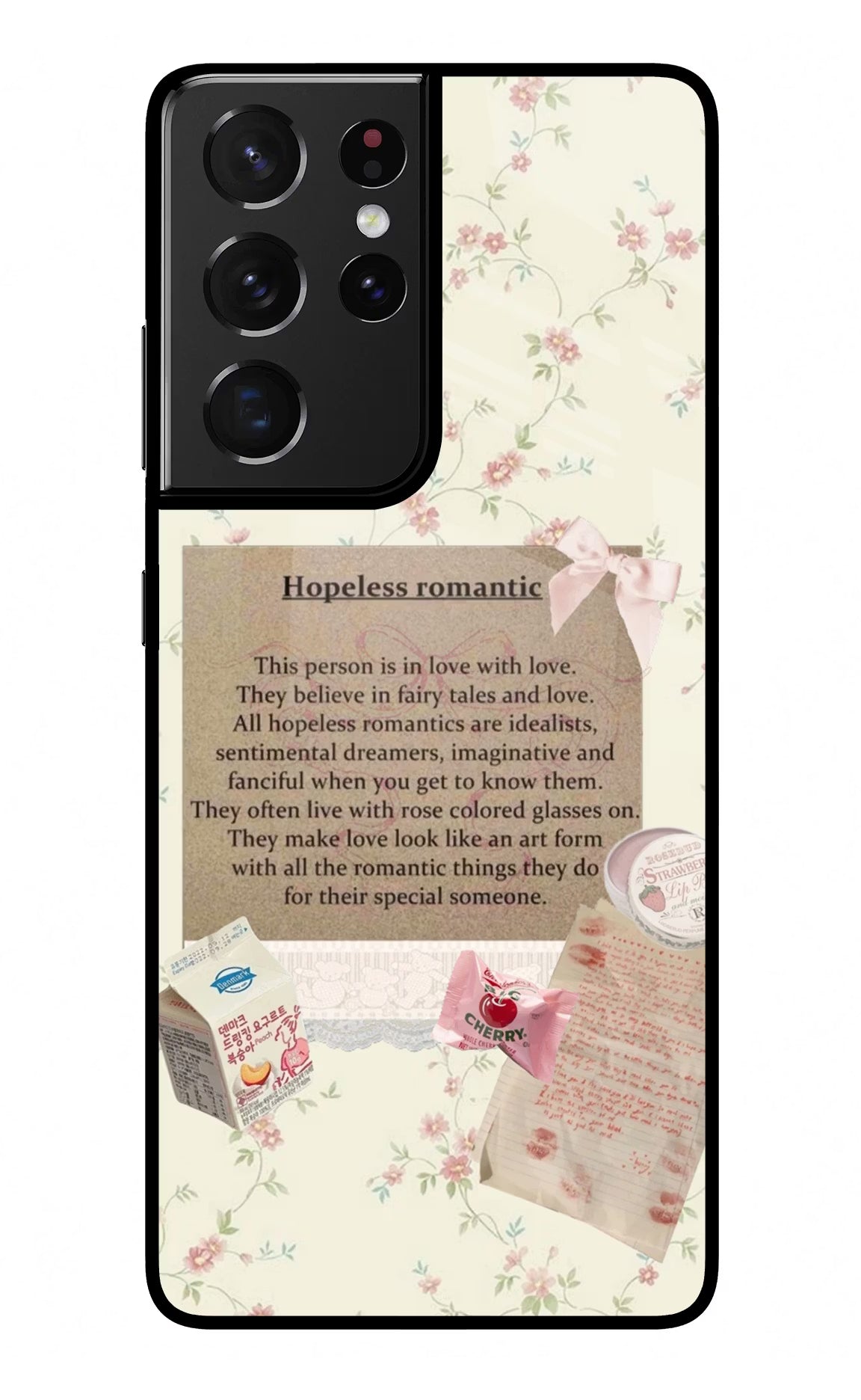 Hopeless Romantic Samsung S21 Ultra Back Cover - Hopeless Romantic Samsung S21 Ultra Glass Case Back Cover by Casekaro Hopeless Romantic Samsung S21 Ultra Glass Case Back Cover by Casekaro