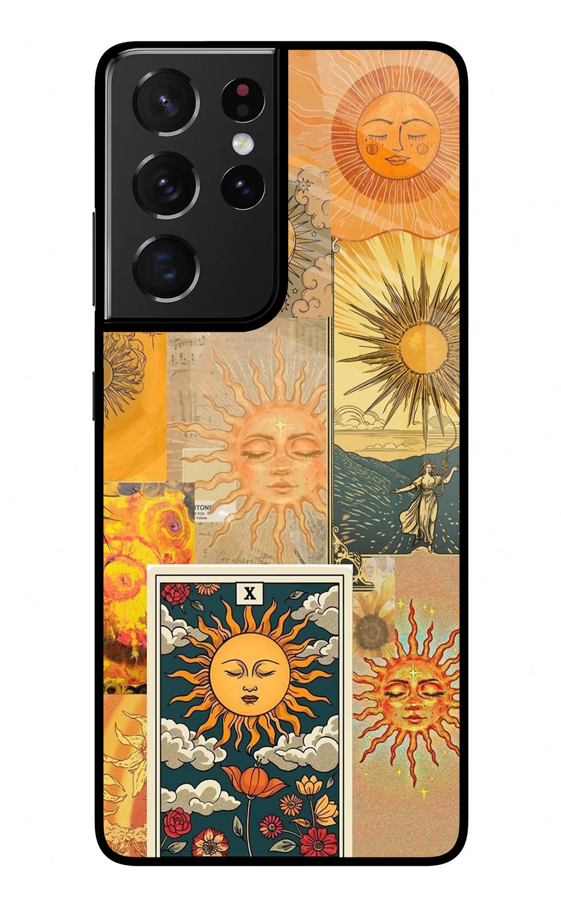 Sun Samsung S21 Ultra Back Cover - Sun Samsung S21 Ultra Glass Case Back Cover by Casekaro Sun Samsung S21 Ultra Glass Case Back Cover by Casekaro