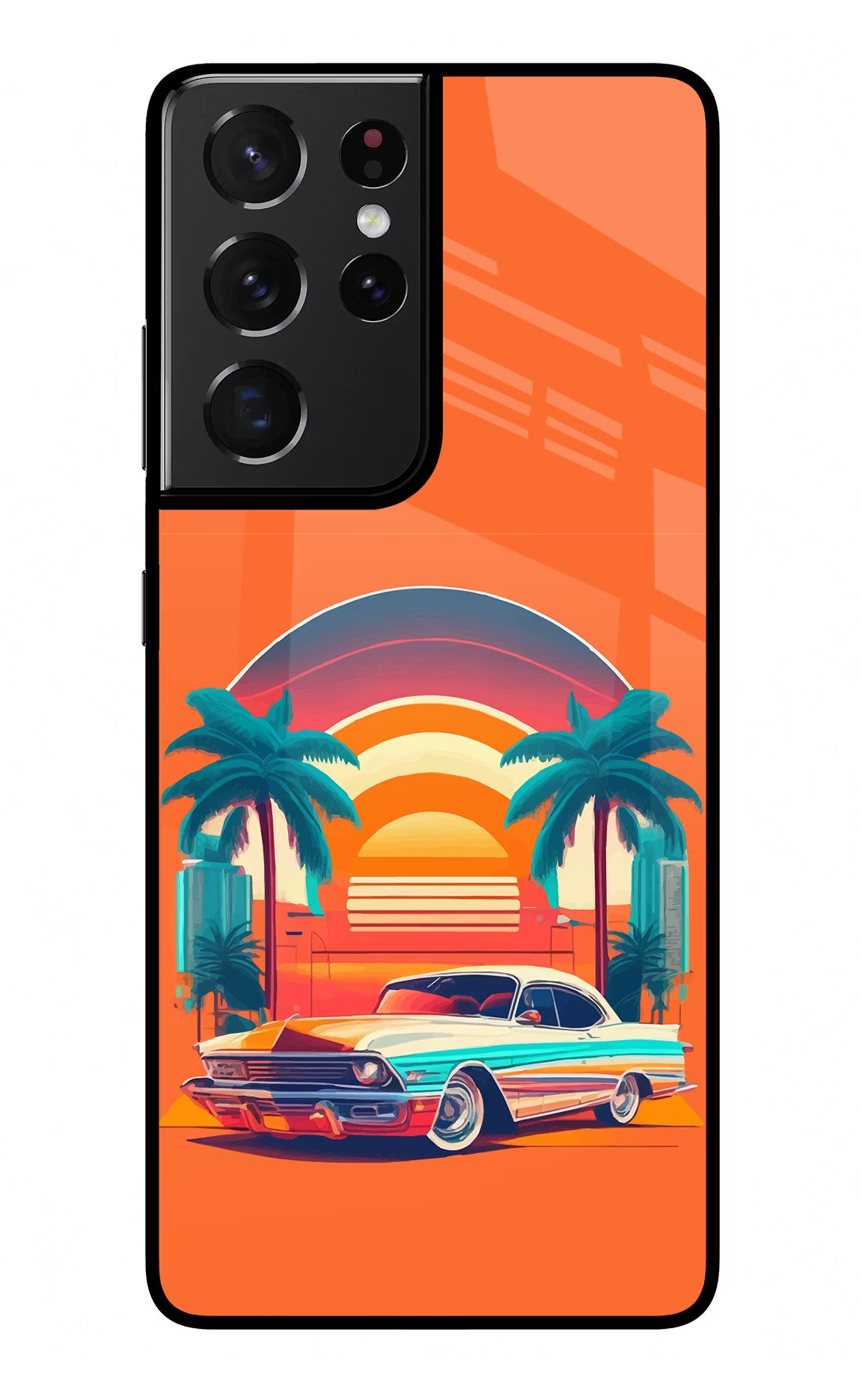 Palm Drive 80s Samsung S21 Ultra Glass Case - Palm Drive 80s Samsung S21 Ultra Glass Case Palm Drive 80s Samsung S21 Ultra Glass Case