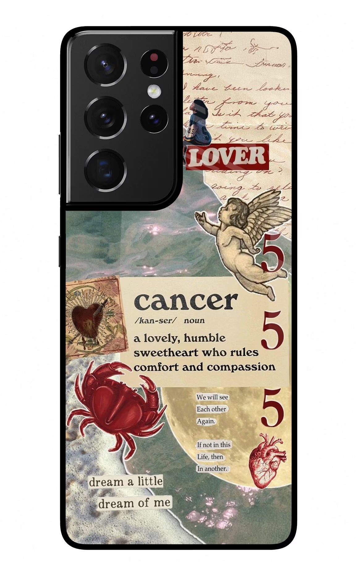 Cancer Zodiac Samsung S21 Ultra Back Cover - Cancer Zodiac Samsung S21 Ultra Glass Case Back Cover by Casekaro Cancer Zodiac Samsung S21 Ultra Glass Case Back Cover by Casekaro