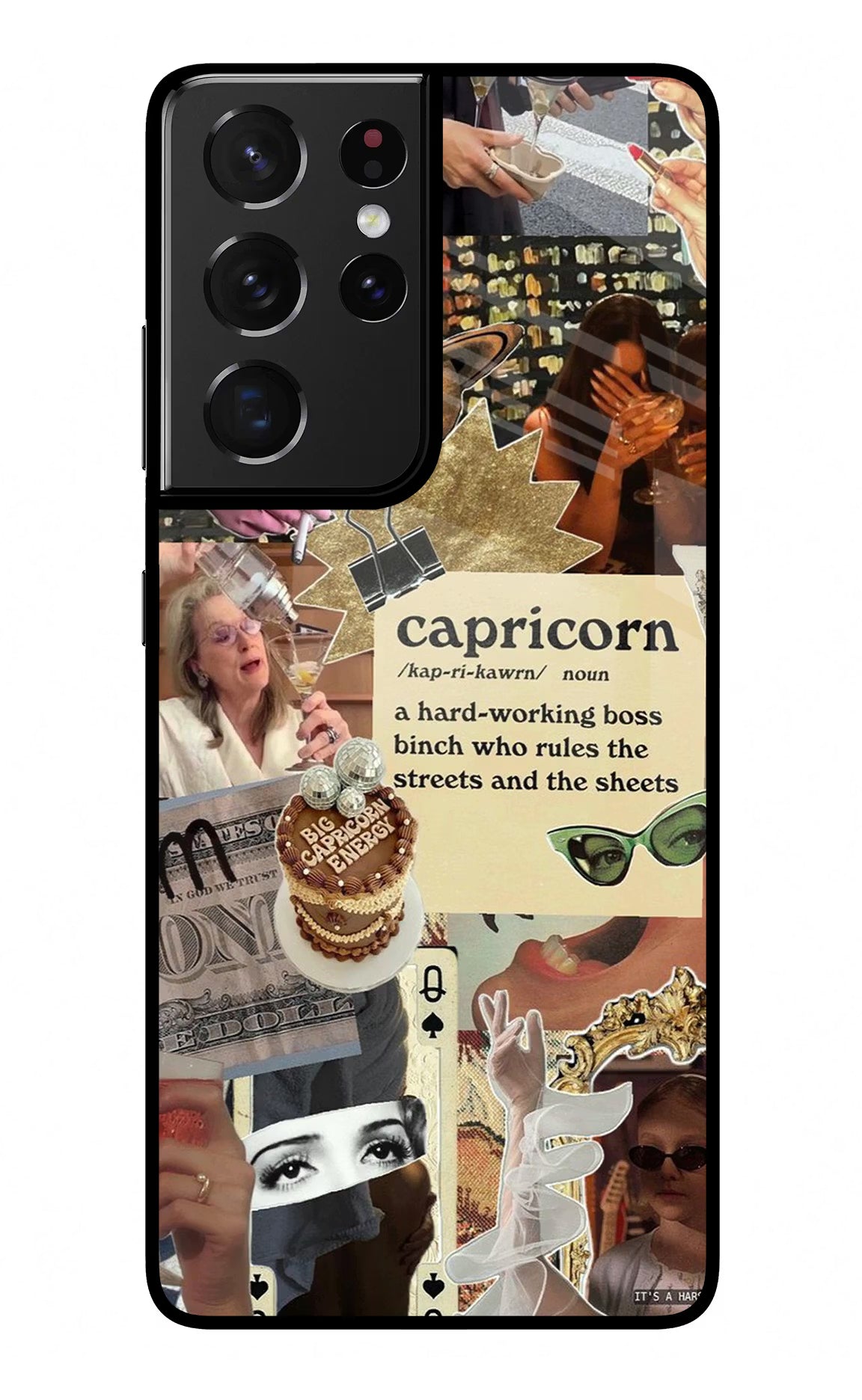 Capricorn Zodiac Samsung S21 Ultra Back Cover - Capricorn Zodiac Samsung S21 Ultra Glass Case Back Cover by Casekaro Capricorn Zodiac Samsung S21 Ultra Glass Case Back Cover by Casekaro