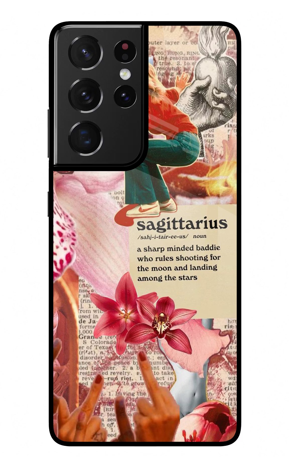 Sagittarius Zodiac Samsung S21 Ultra Back Cover - Sagittarius Zodiac Samsung S21 Ultra Glass Case Back Cover by Casekaro Sagittarius Zodiac Samsung S21 Ultra Glass Case Back Cover by Casekaro