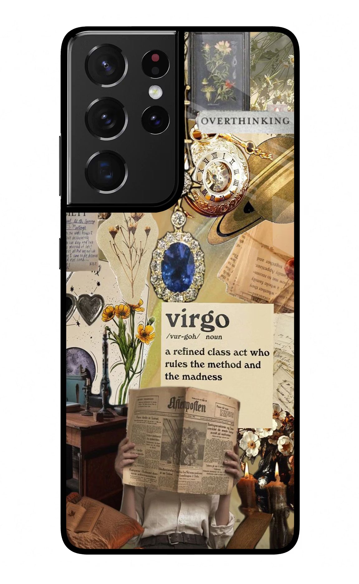 Virgo Zodiac Samsung S21 Ultra Back Cover - Virgo Zodiac Samsung S21 Ultra Glass Case Back Cover by Casekaro Virgo Zodiac Samsung S21 Ultra Glass Case Back Cover by Casekaro