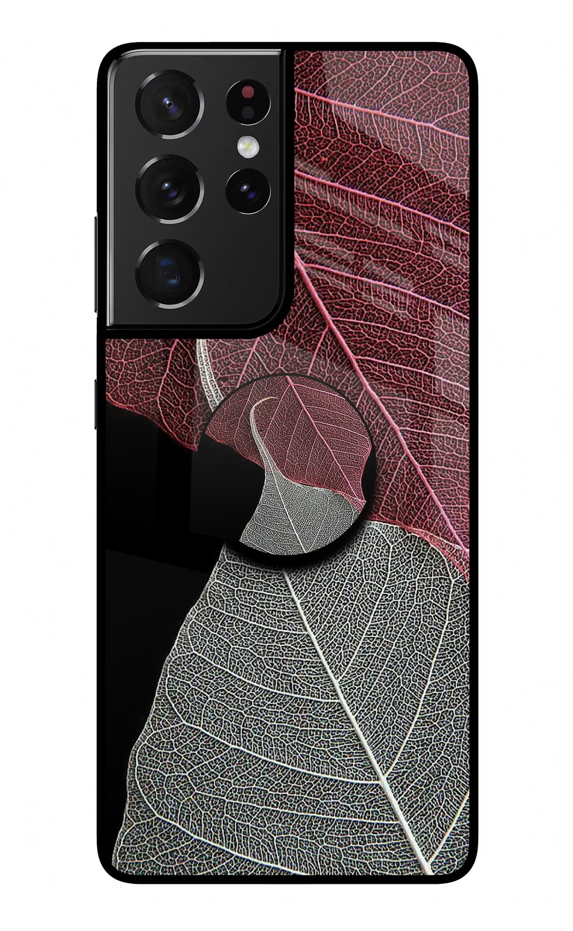 Leaf Pattern Samsung S21 Ultra Glass Case - Leaf Pattern Samsung S21 Ultra Glass Case Leaf Pattern Samsung S21 Ultra Glass Case