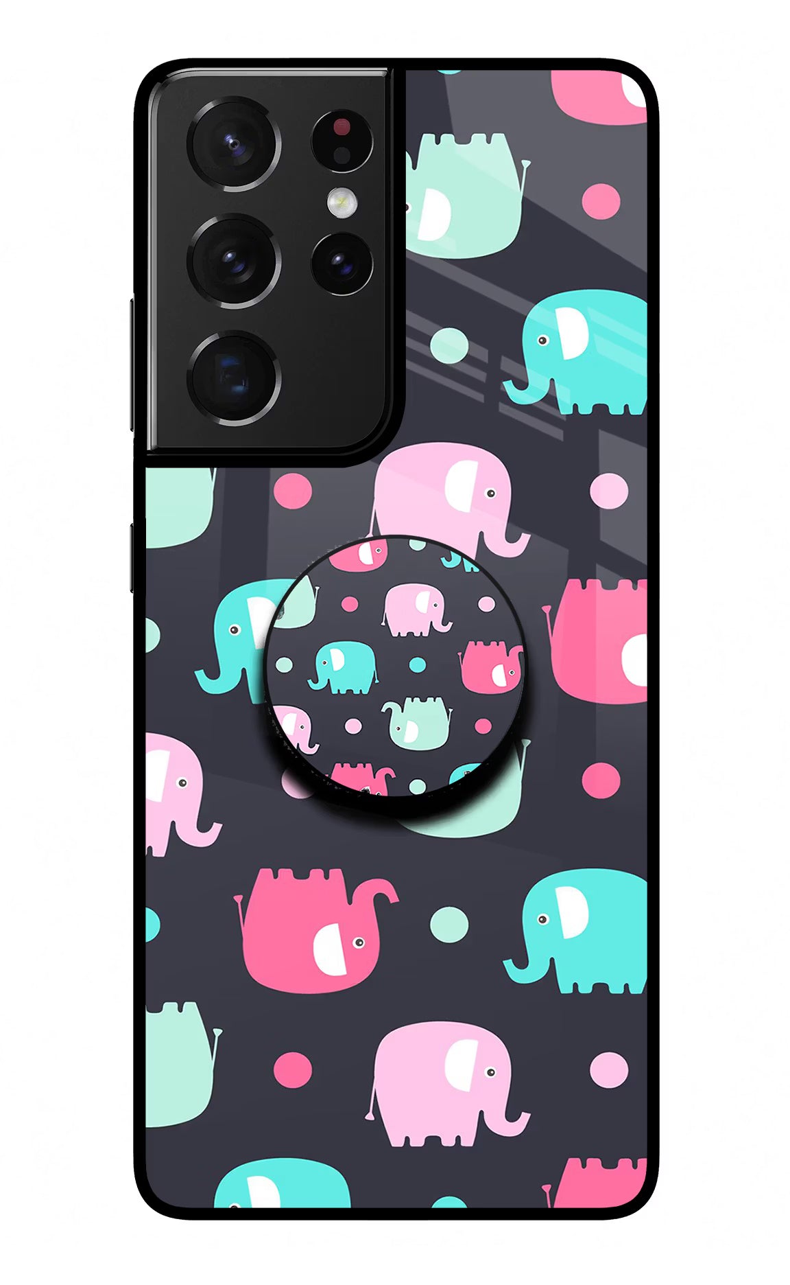 Baby Elephants Samsung S21 Ultra Pop Case - Baby Elephants Samsung S21 Ultra Pop Case by Casekaro Baby Elephants Samsung S21 Ultra Pop Case by Casekaro