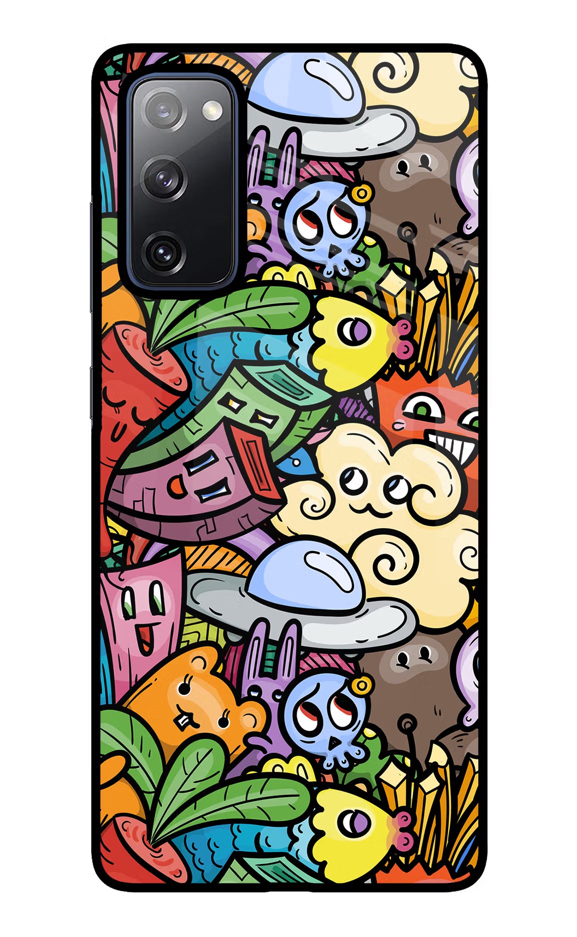 Veggie Doodle Samsung S20 FE Glass Case - Veggie Doodle Samsung S20 FE Glass Case Veggie Doodle Samsung S20 FE Glass Case