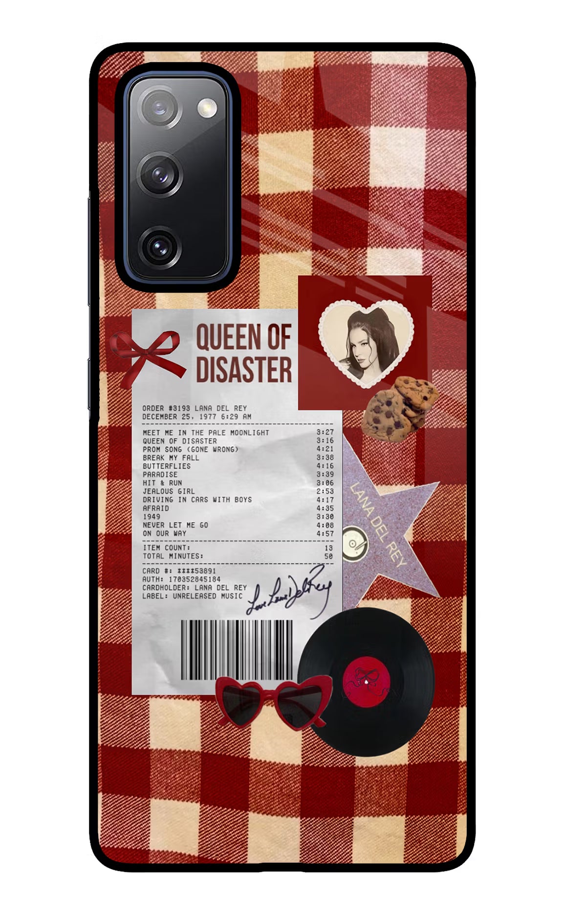Queen of Disaster Samsung S20 FE Glass Case - Queen of Disaster Samsung S20 FE Glass Case Queen of Disaster Samsung S20 FE Glass Case