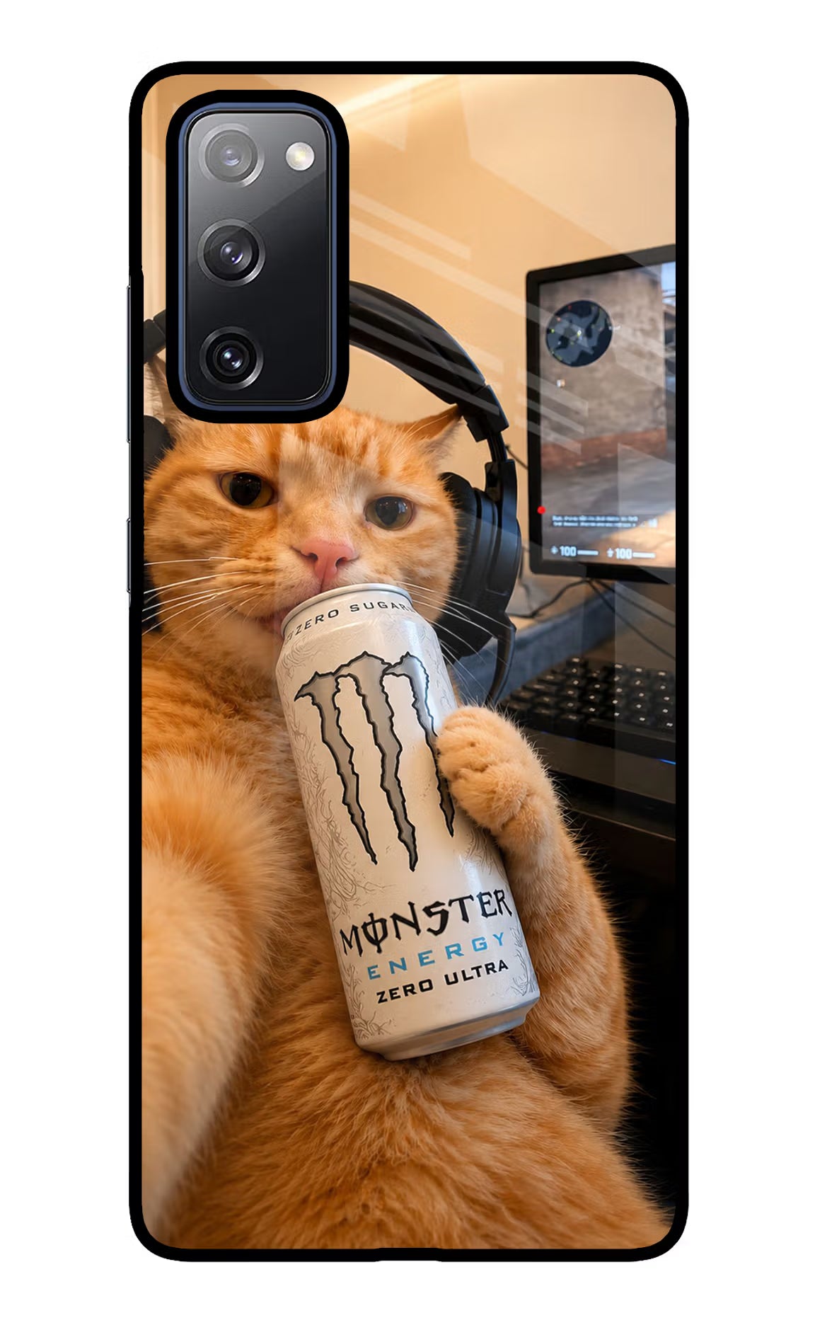 Gamer Cat Energy Samsung S20 FE Glass Case - Gamer Cat Energy Samsung S20 FE Glass Case Gamer Cat Energy Samsung S20 FE Glass Case