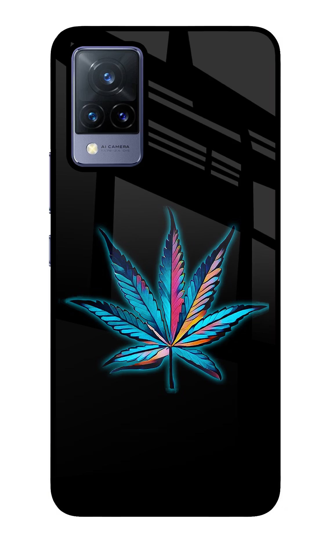 Weed Vivo V21 Back Cover - Weed Vivo V21 Glass Case Back Cover by Casekaro Weed Vivo V21 Glass Case Back Cover by Casekaro