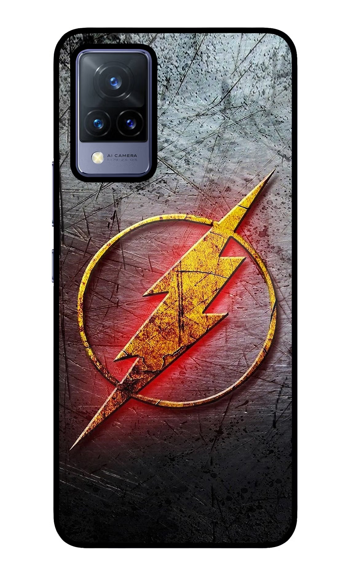 Flash Vivo V21 Back Cover - Flash Vivo V21 Glass Case Back Cover by Casekaro Flash Vivo V21 Glass Case Back Cover by Casekaro