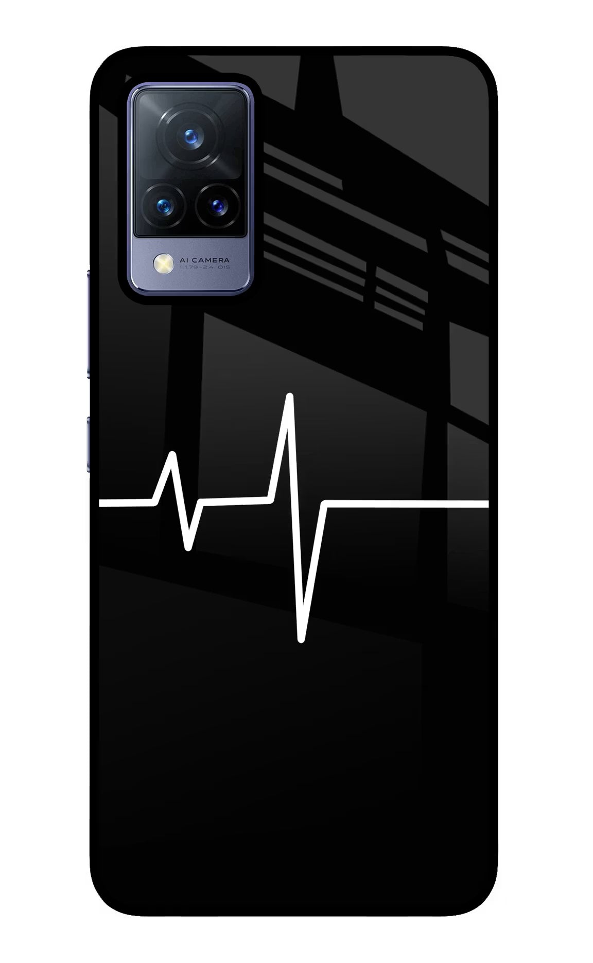 Heart Beats Vivo V21 Glass Case - Heart Beats Vivo V21 Glass Case Heart Beats Vivo V21 Glass Case