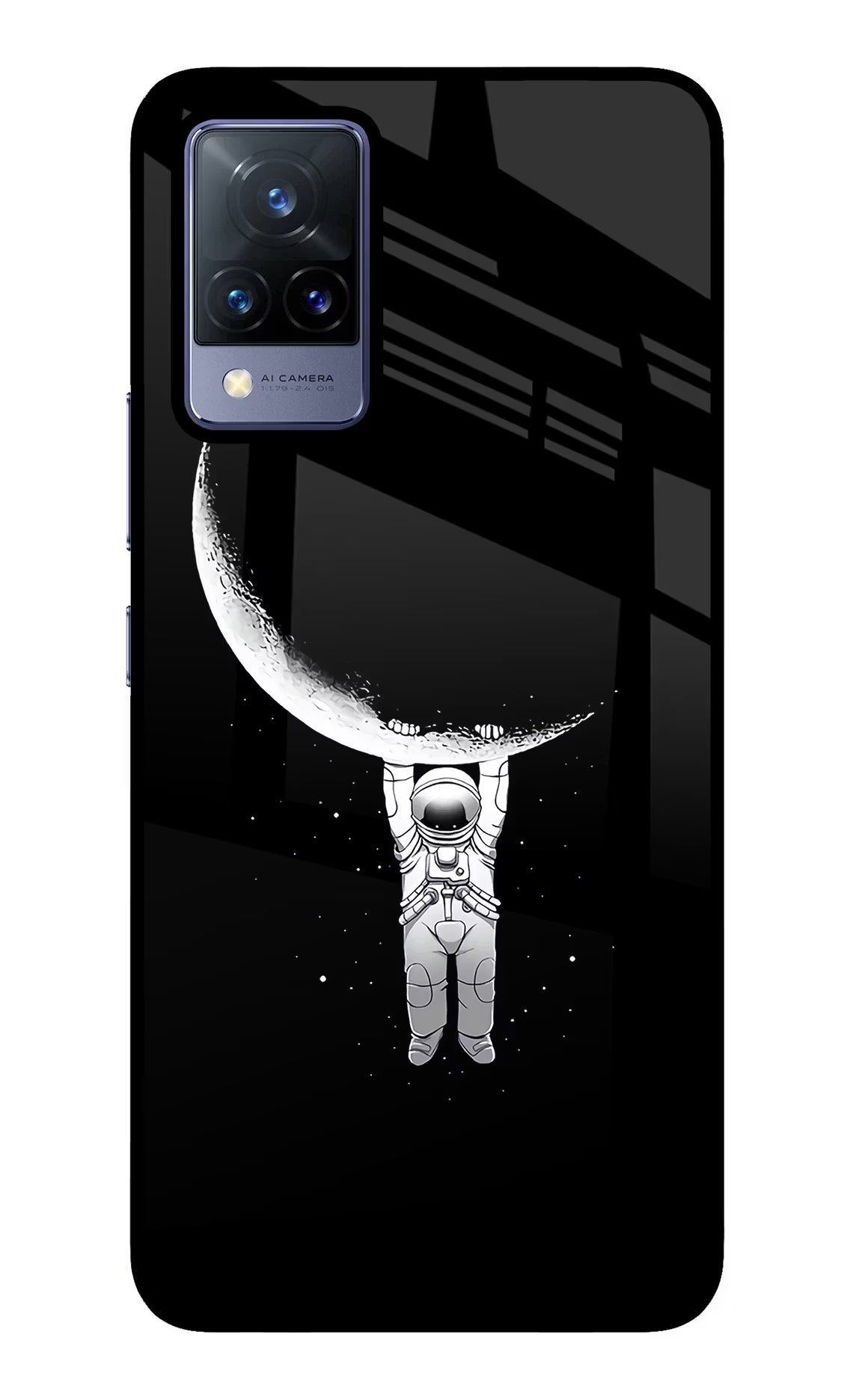 Moon Space Vivo V21 Back Cover - Moon Space Vivo V21 Glass Case Back Cover by Casekaro Moon Space Vivo V21 Glass Case Back Cover by Casekaro