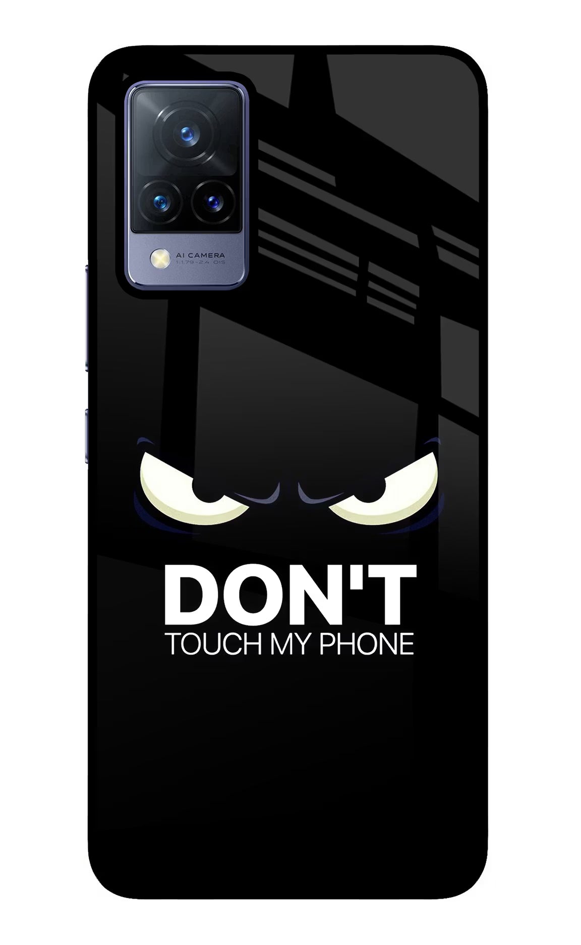 Don'T Touch My Phone Vivo V21 Back Cover - Don'T Touch My Phone Vivo V21 Glass Case Back Cover by Casekaro Don'T Touch My Phone Vivo V21 Glass Case Back Cover by Casekaro