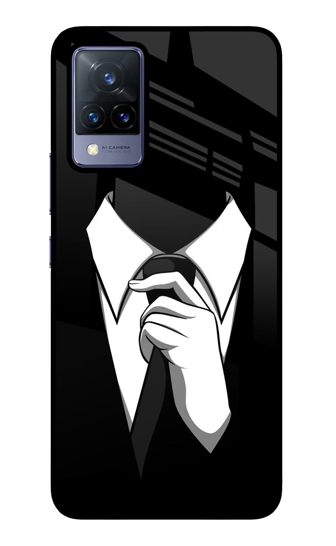 Black Tie Vivo V21 Glass Case - Black Tie Vivo V21 Glass Case Black Tie Vivo V21 Glass Case
