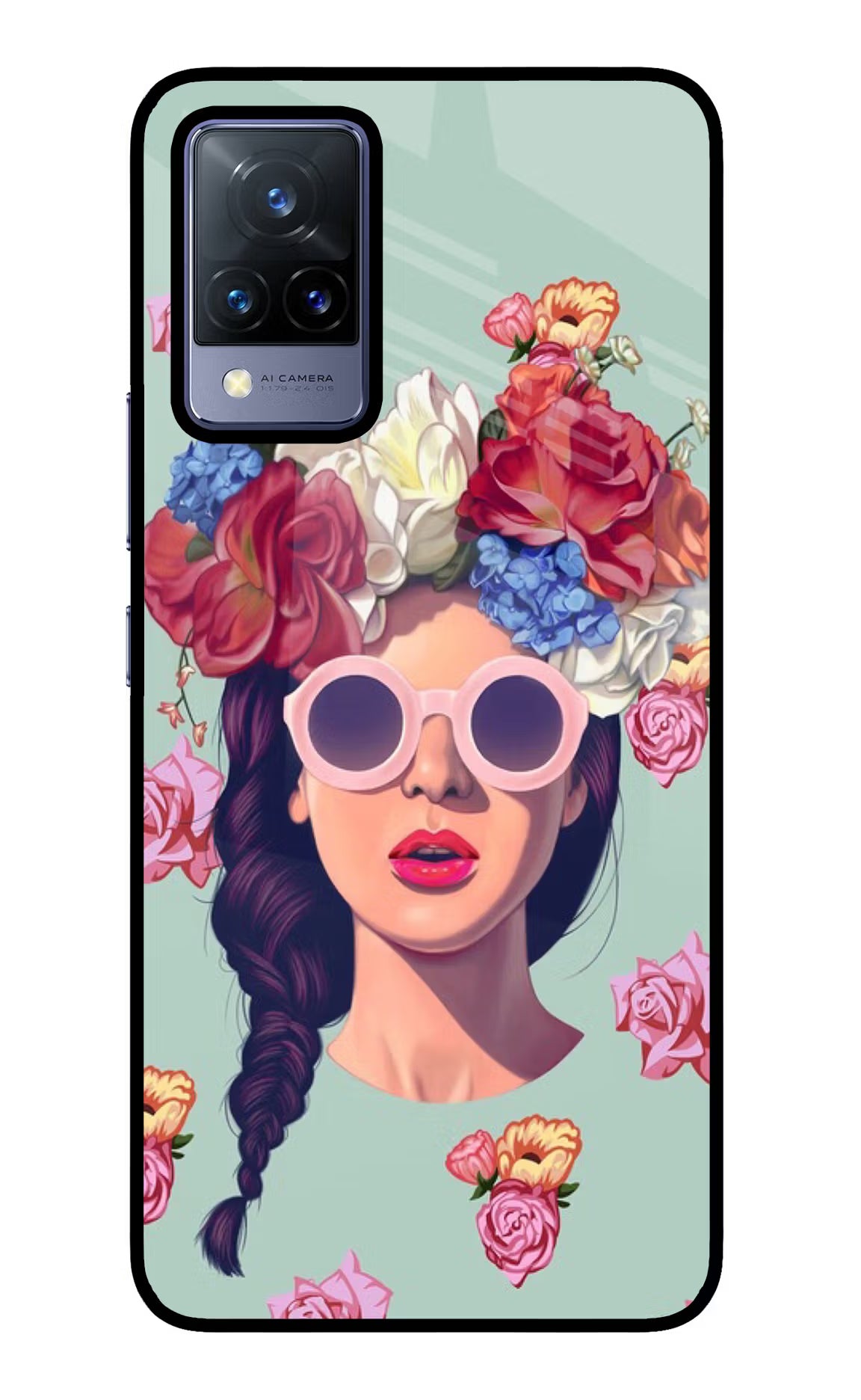 Pretty Girl Vivo V21 Glass Case - Pretty Girl Vivo V21 Glass Case Pretty Girl Vivo V21 Glass Case