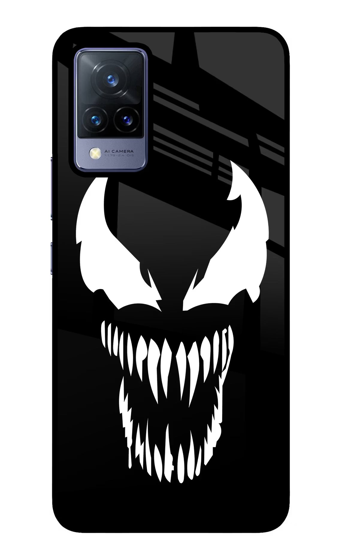Venom Vivo V21 Back Cover - Venom Vivo V21 Glass Case Back Cover by Casekaro Venom Vivo V21 Glass Case Back Cover by Casekaro