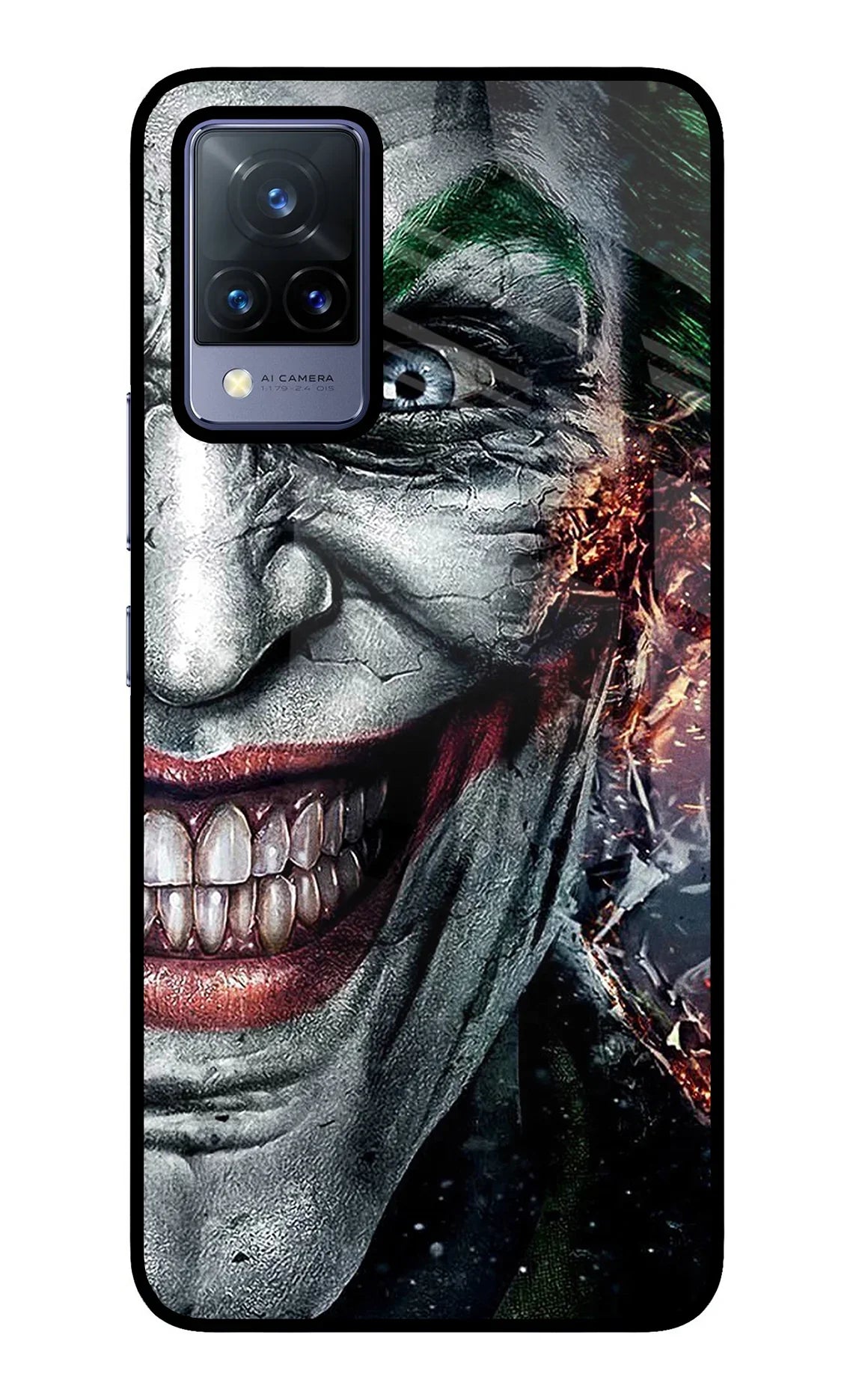 Joker Cam Vivo V21 Glass Case - Joker Cam Vivo V21 Glass Case Joker Cam Vivo V21 Glass Case