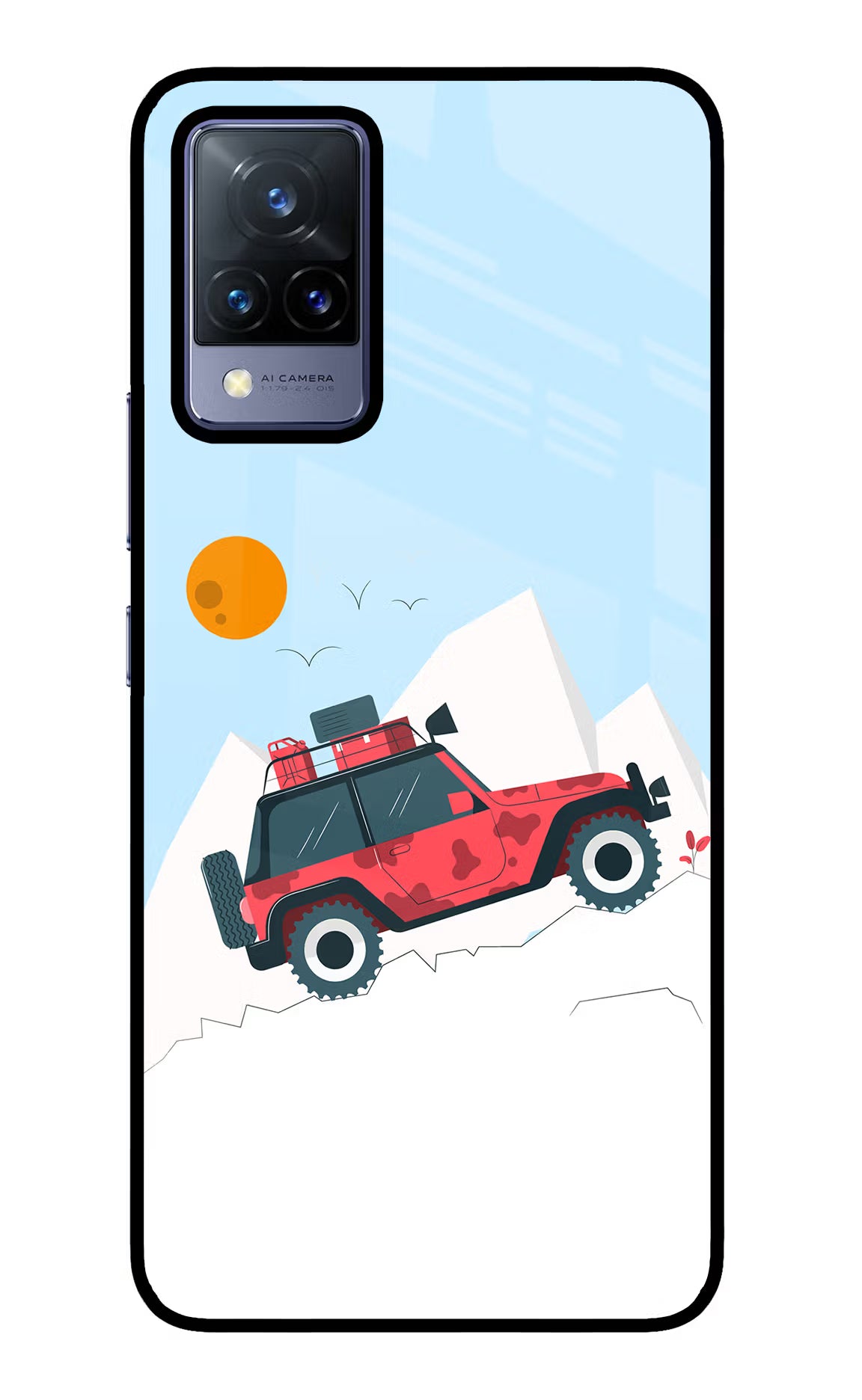 Mountain Trail Beast Vivo V21 Back Cover - Mountain Trail Beast Vivo V21 Glass Case Back Cover by Casekaro Mountain Trail Beast Vivo V21 Glass Case Back Cover by Casekaro