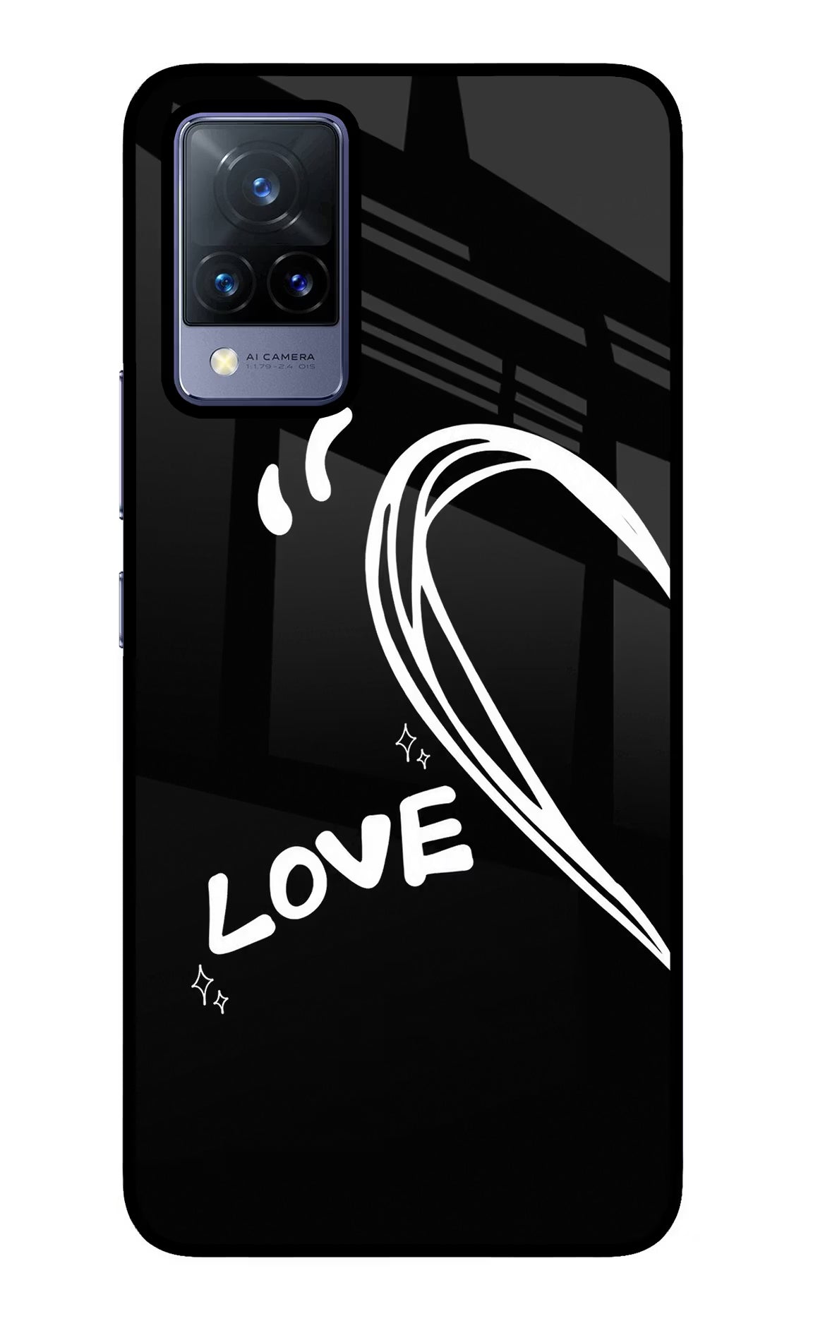 Love Line Vivo V21 Glass Case - Love Line Vivo V21 Glass Case Love Line Vivo V21 Glass Case