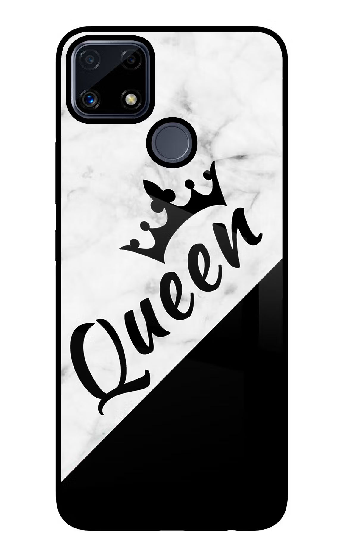 Queen Realme C25/C25s Glass Case - Queen Realme C25/C25s Glass Case Queen Realme C25/C25s Glass Case