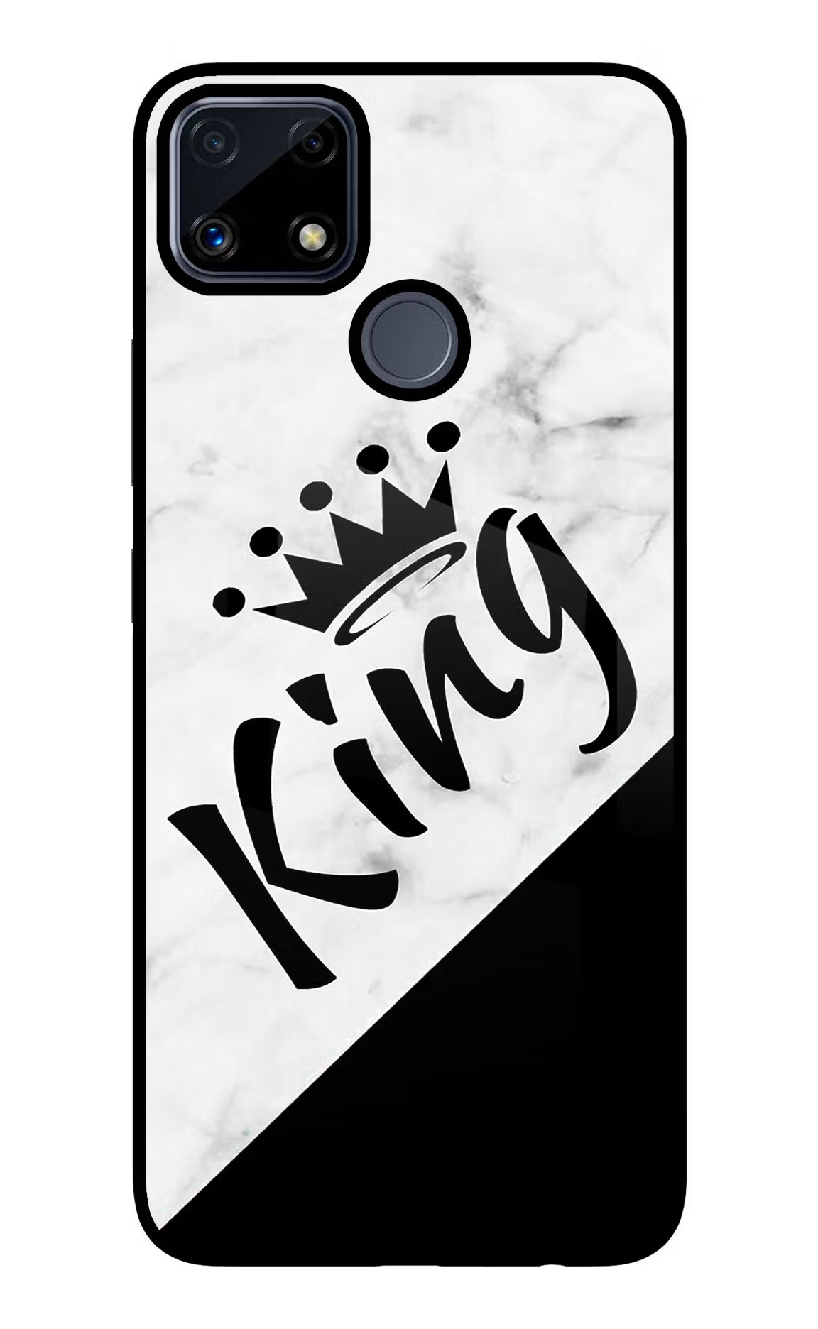 King Realme C25/C25s Glass Case - King Realme C25/C25s Glass Case King Realme C25/C25s Glass Case