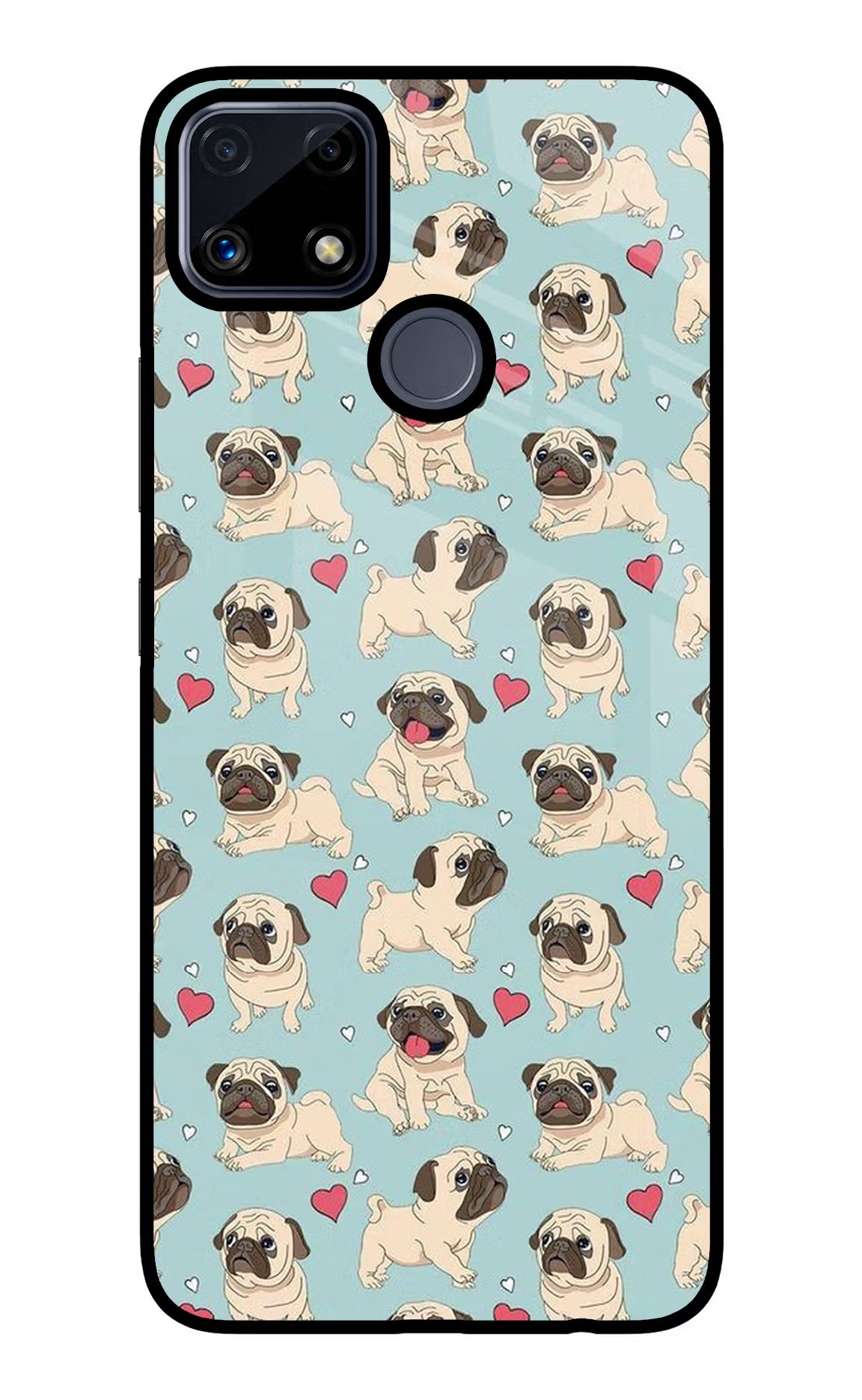 Pug Dog Realme C25/C25s Glass Case - Pug Dog Realme C25/C25s Glass Case Pug Dog Realme C25/C25s Glass Case