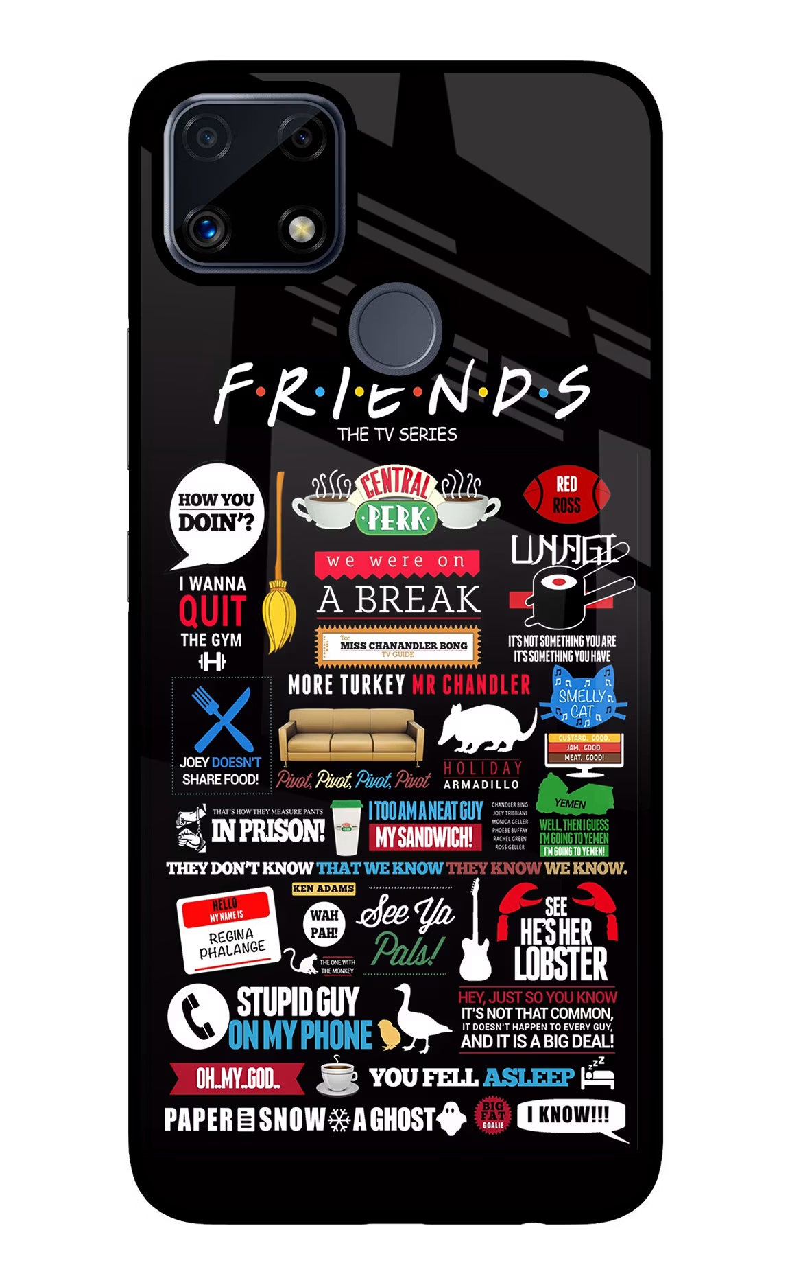 FRIENDS Realme C25/C25s Glass Case - FRIENDS Realme C25/C25s Glass Case FRIENDS Realme C25/C25s Glass Case