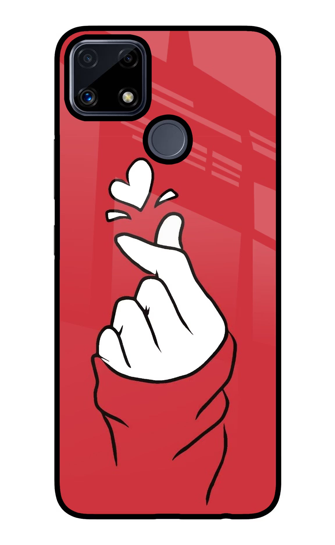 Korean Love Sign Realme C25/C25s Glass Case - Korean Love Sign Realme C25/C25s Glass Case Korean Love Sign Realme C25/C25s Glass Case