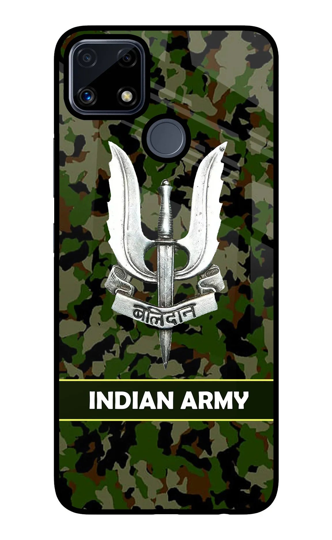 Balidan Indian Logo Realme C25/C25s Glass Case - Balidan Indian Logo Realme C25/C25s Glass Case Balidan Indian Logo Realme C25/C25s Glass Case