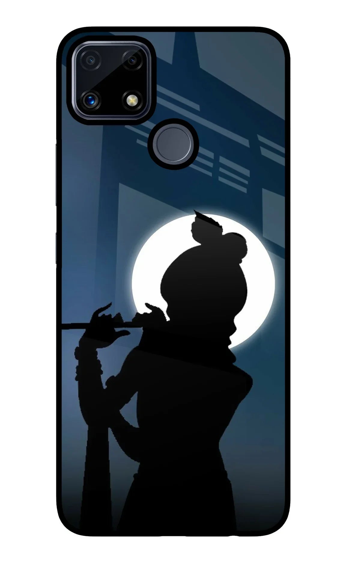 Shri Krishna Silhouette Realme C25/C25s Glass Case - Shri Krishna Silhouette Realme C25/C25s Glass Case Shri Krishna Silhouette Realme C25/C25s Glass Case