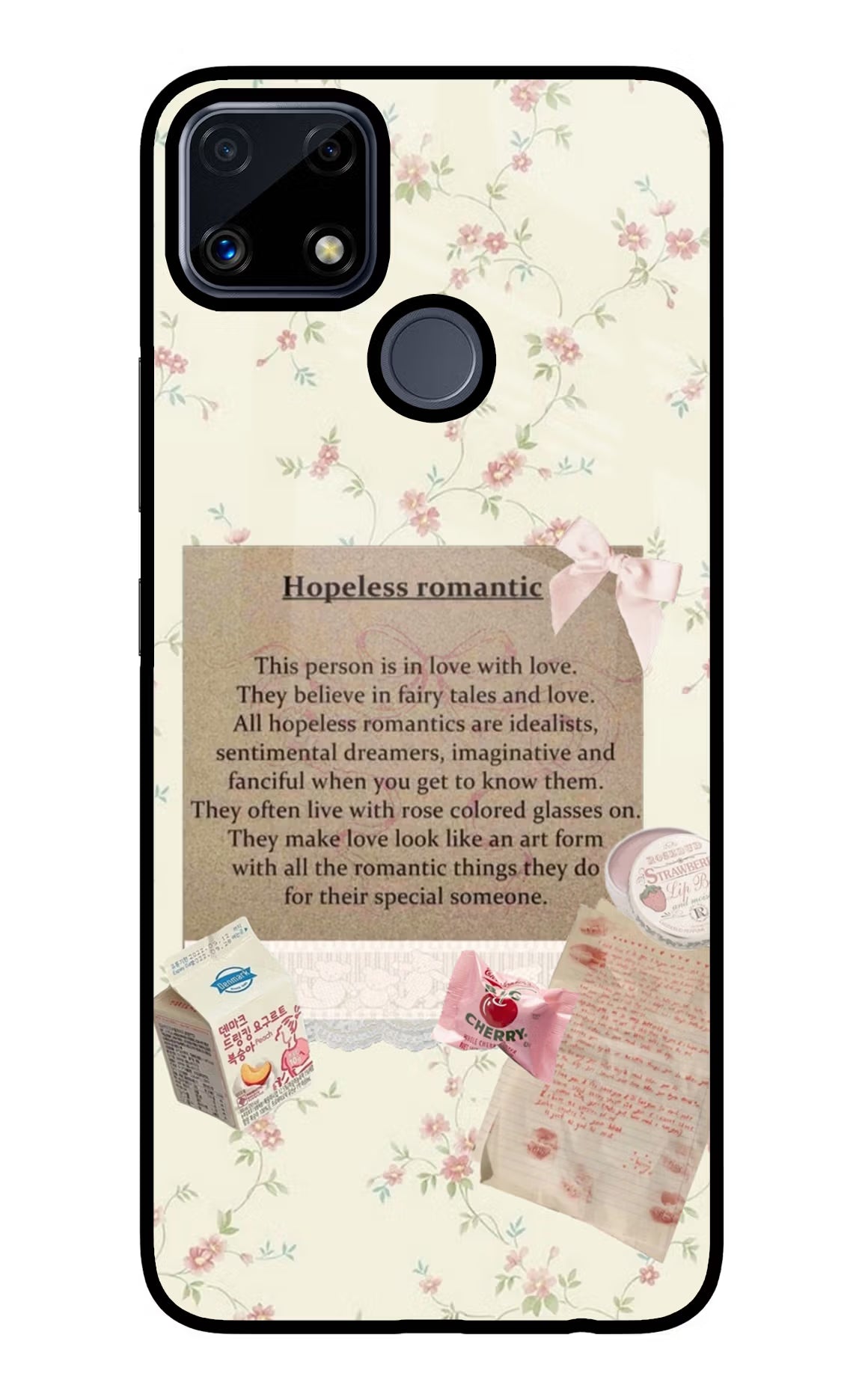 Hopeless Romantic Realme C25/C25s Glass Case - Hopeless Romantic Realme C25/C25s Glass Case Hopeless Romantic Realme C25/C25s Glass Case