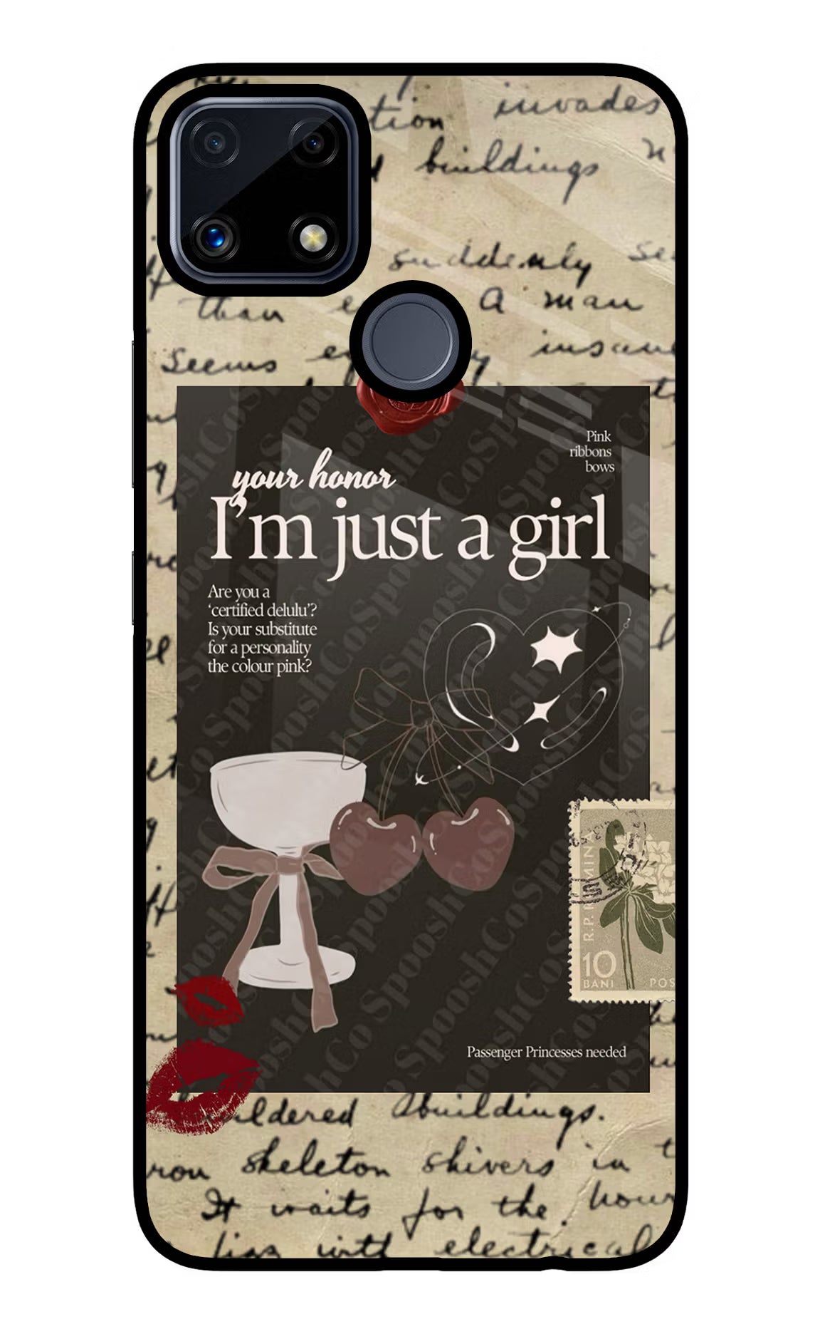 I am just a girl Realme C25/C25s Glass Case - I am just a girl Realme C25/C25s Glass Case I am just a girl Realme C25/C25s Glass Case