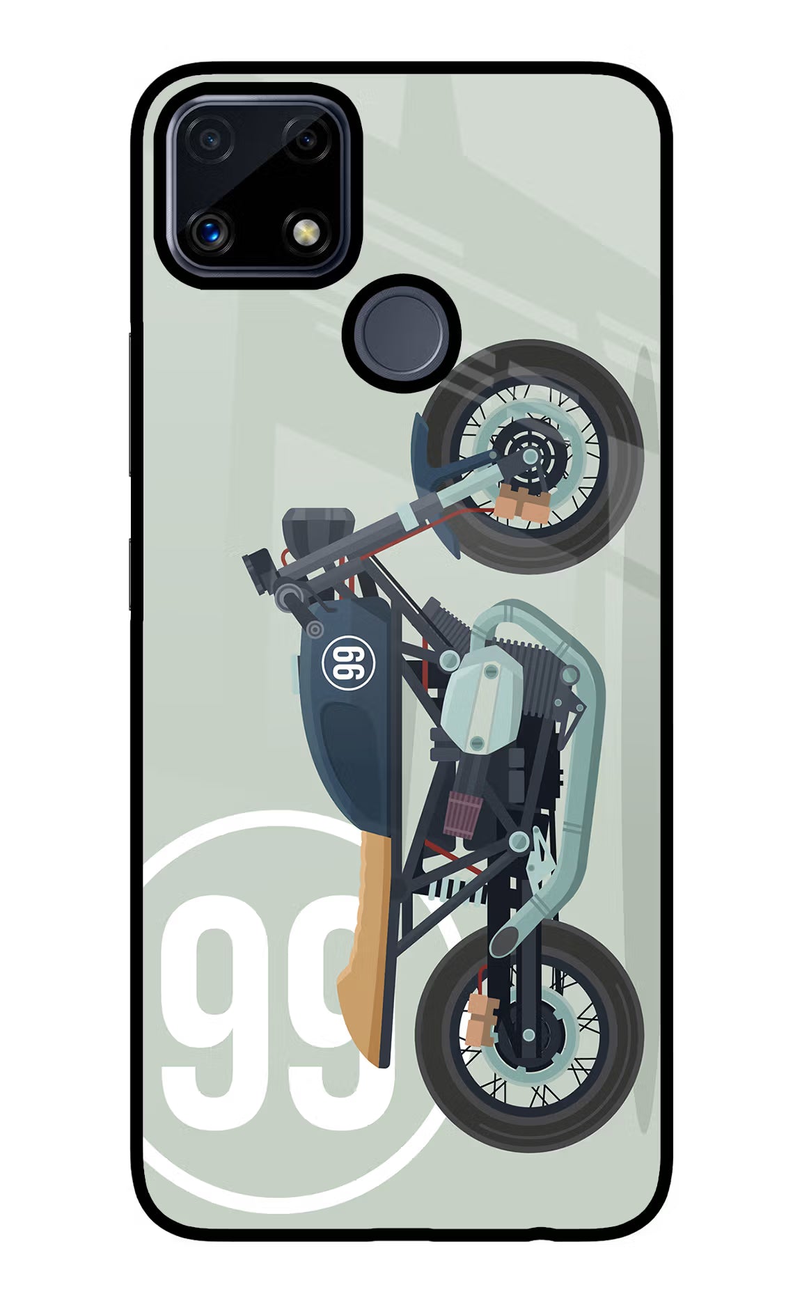 Classic Cafe Racer 99 Realme C25/C25s Glass Case - Classic Cafe Racer 99 Realme C25/C25s Glass Case Classic Cafe Racer 99 Realme C25/C25s Glass Case