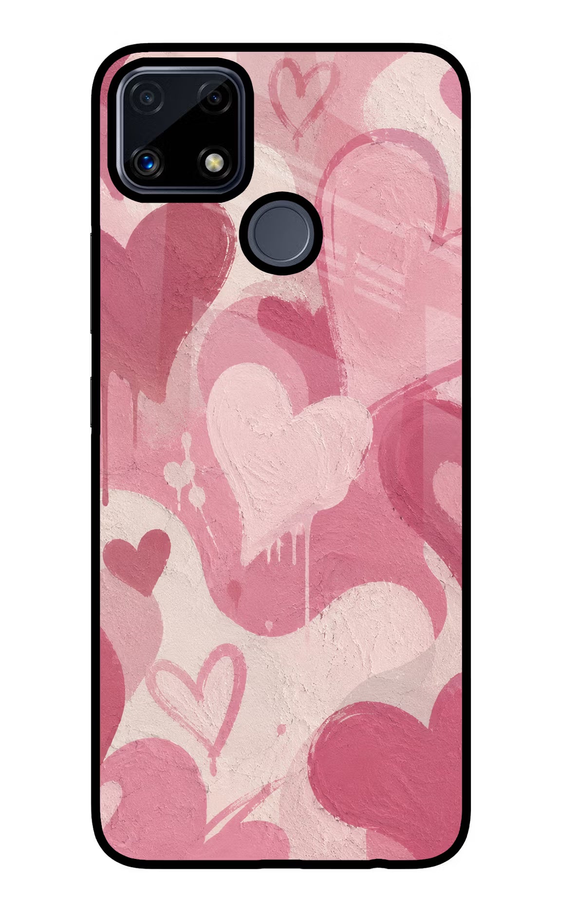 Hearty case Realme C25/C25s Glass Case - Hearty case Realme C25/C25s Glass Case Hearty case Realme C25/C25s Glass Case