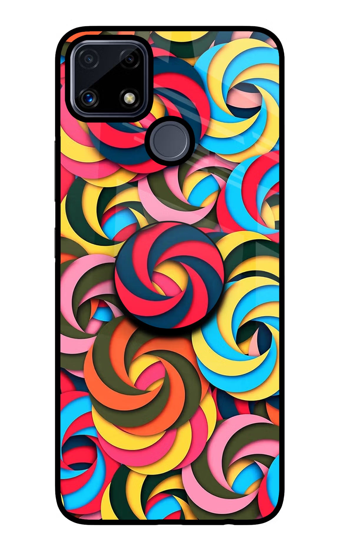 Spiral Pattern Realme C25/C25s Glass Case - Spiral Pattern Realme C25/C25s Glass Case Spiral Pattern Realme C25/C25s Glass Case
