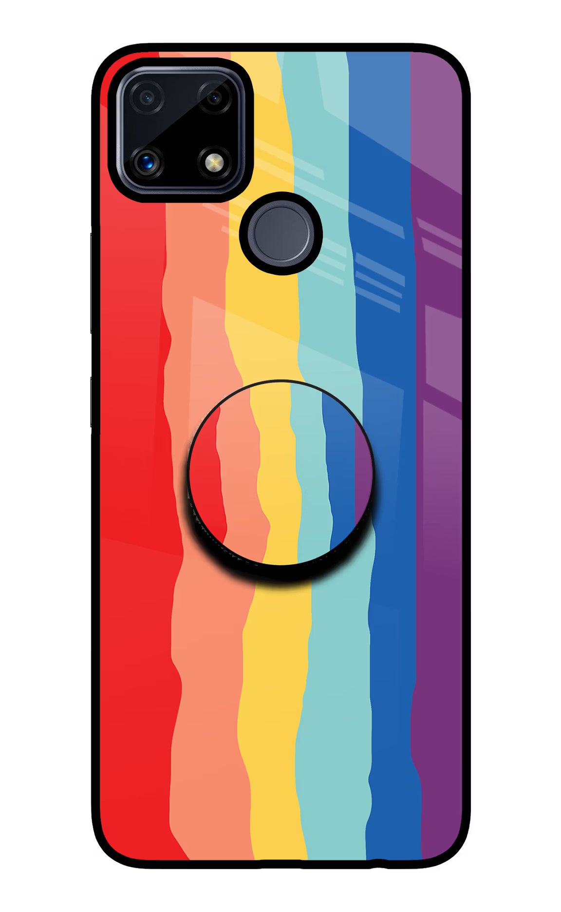 Rainbow Realme C25/C25s Glass Case - Rainbow Realme C25/C25s Glass Case Rainbow Realme C25/C25s Glass Case