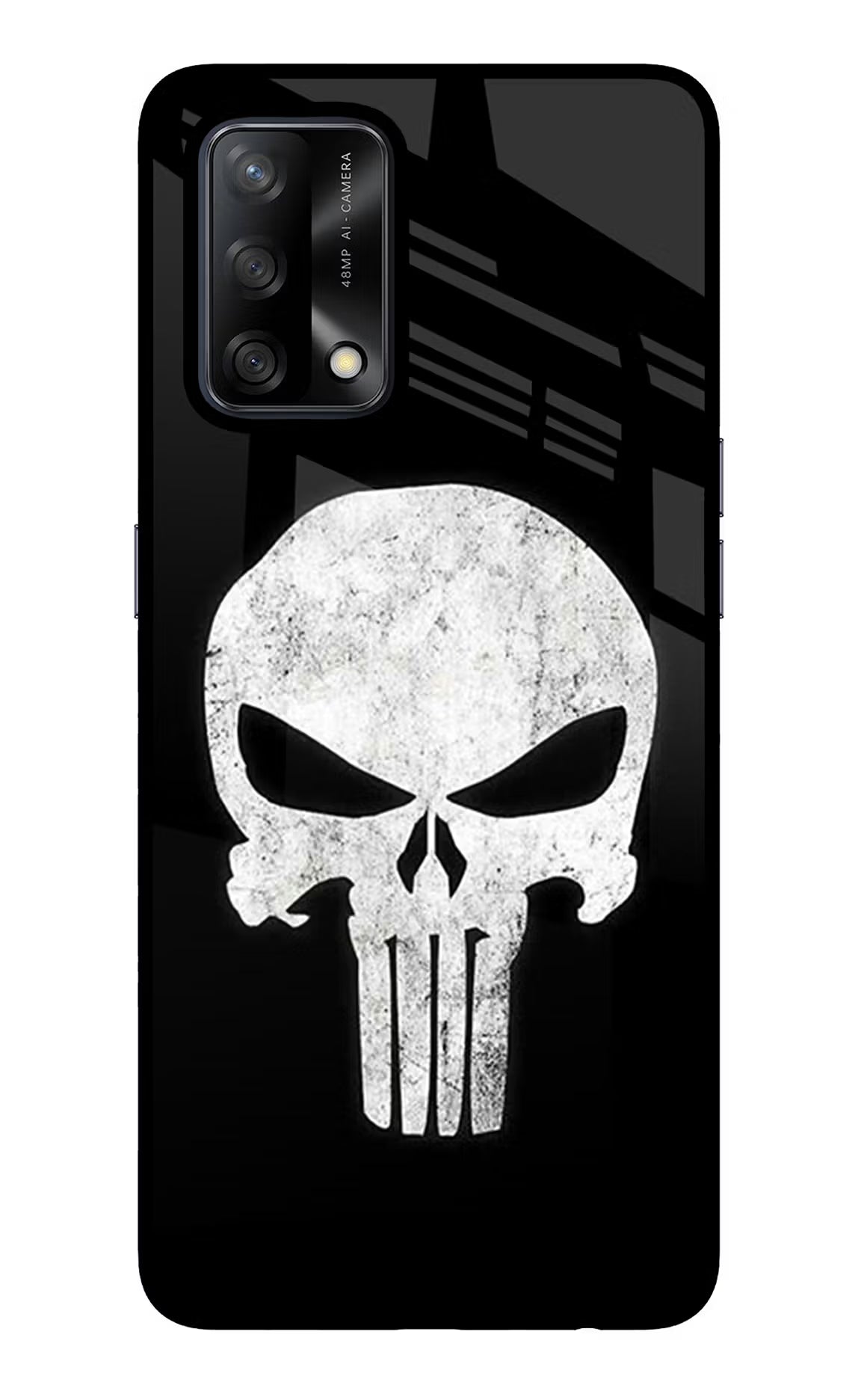 Punisher Skull Oppo F19/F19s Glass Case - Punisher Skull Oppo F19/F19s Glass Case Punisher Skull Oppo F19/F19s Glass Case