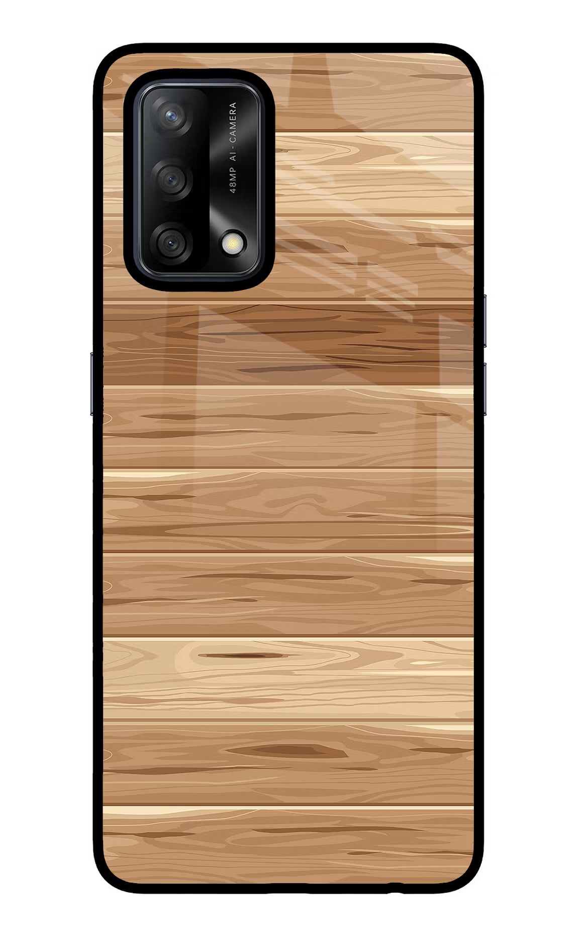 Wooden Vector Oppo F19/F19s Glass Case - Wooden Vector Oppo F19/F19s Glass Case Wooden Vector Oppo F19/F19s Glass Case