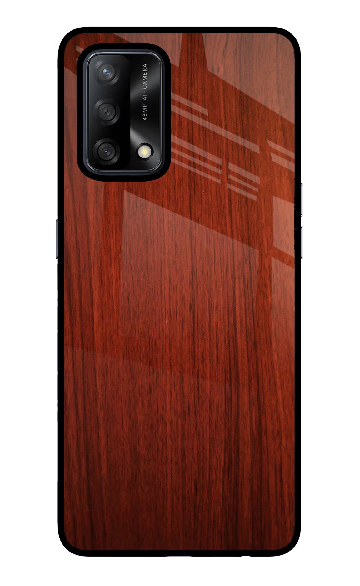 Wooden Plain Pattern Oppo F19/F19s Glass Case - Wooden Plain Pattern Oppo F19/F19s Glass Case Wooden Plain Pattern Oppo F19/F19s Glass Case