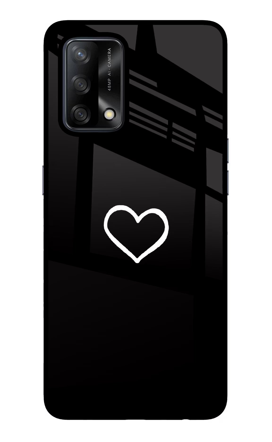 Heart Oppo F19/F19s Back Cover - Heart Oppo F19/F19s Glass Case Back Cover by Casekaro Heart Oppo F19/F19s Glass Case Back Cover by Casekaro