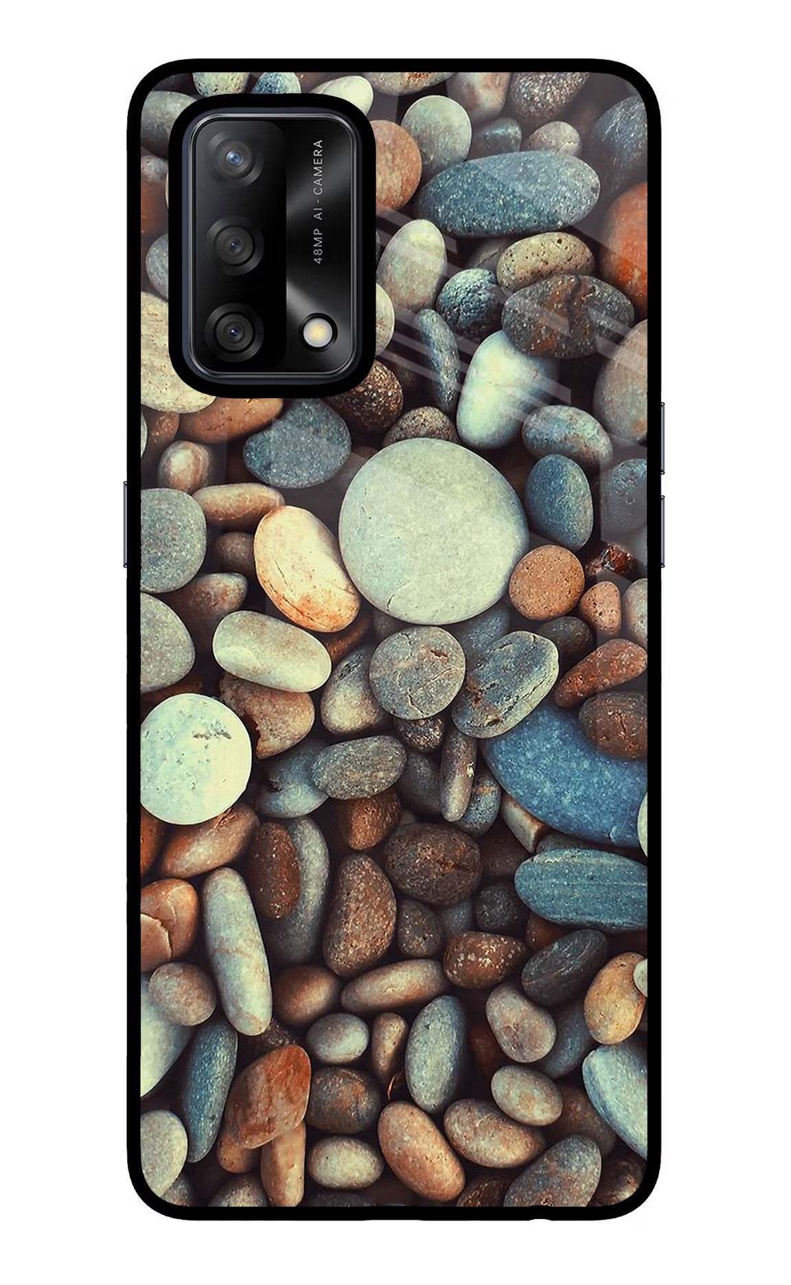 Pebble Oppo F19/F19s Glass Case - Pebble Oppo F19/F19s Glass Case Pebble Oppo F19/F19s Glass Case