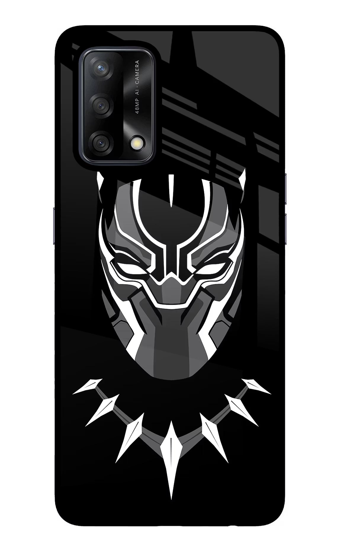 Black Panther Oppo F19/F19s Back Cover - Black Panther Oppo F19/F19s Glass Case Back Cover by Casekaro Black Panther Oppo F19/F19s Glass Case Back Cover by Casekaro