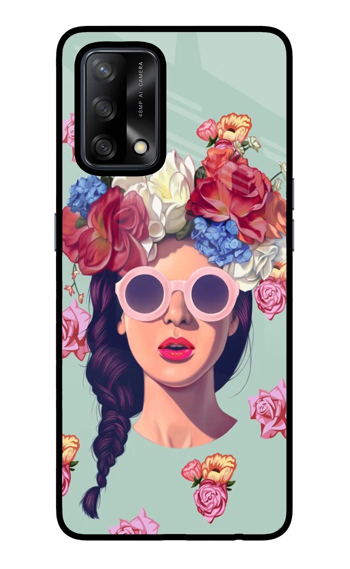 Pretty Girl Oppo F19/F19s Back Cover - Pretty Girl Oppo F19/F19s Glass Case Back Cover by Casekaro Pretty Girl Oppo F19/F19s Glass Case Back Cover by Casekaro