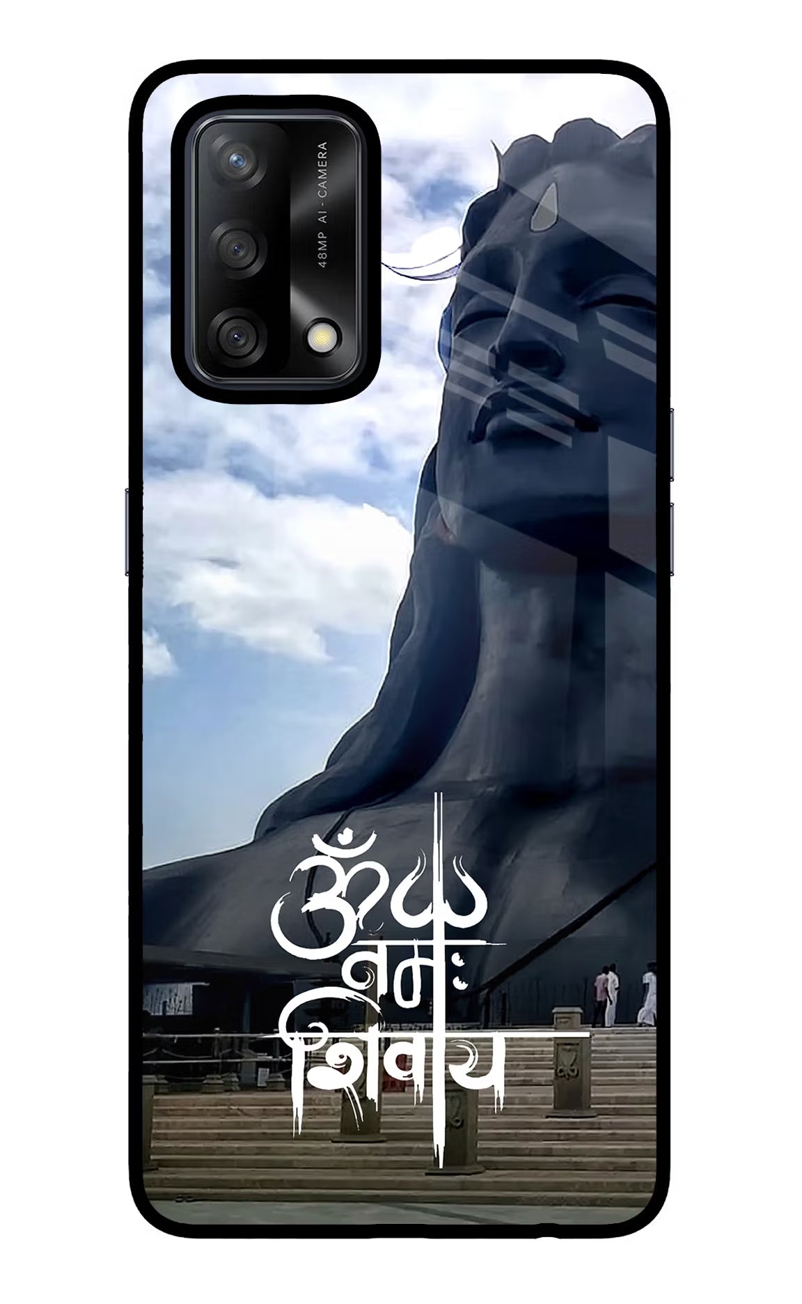 Om Namah Shivay Oppo F19/F19s Back Cover - Om Namah Shivay Oppo F19/F19s Glass Case Back Cover by Casekaro Om Namah Shivay Oppo F19/F19s Glass Case Back Cover by Casekaro